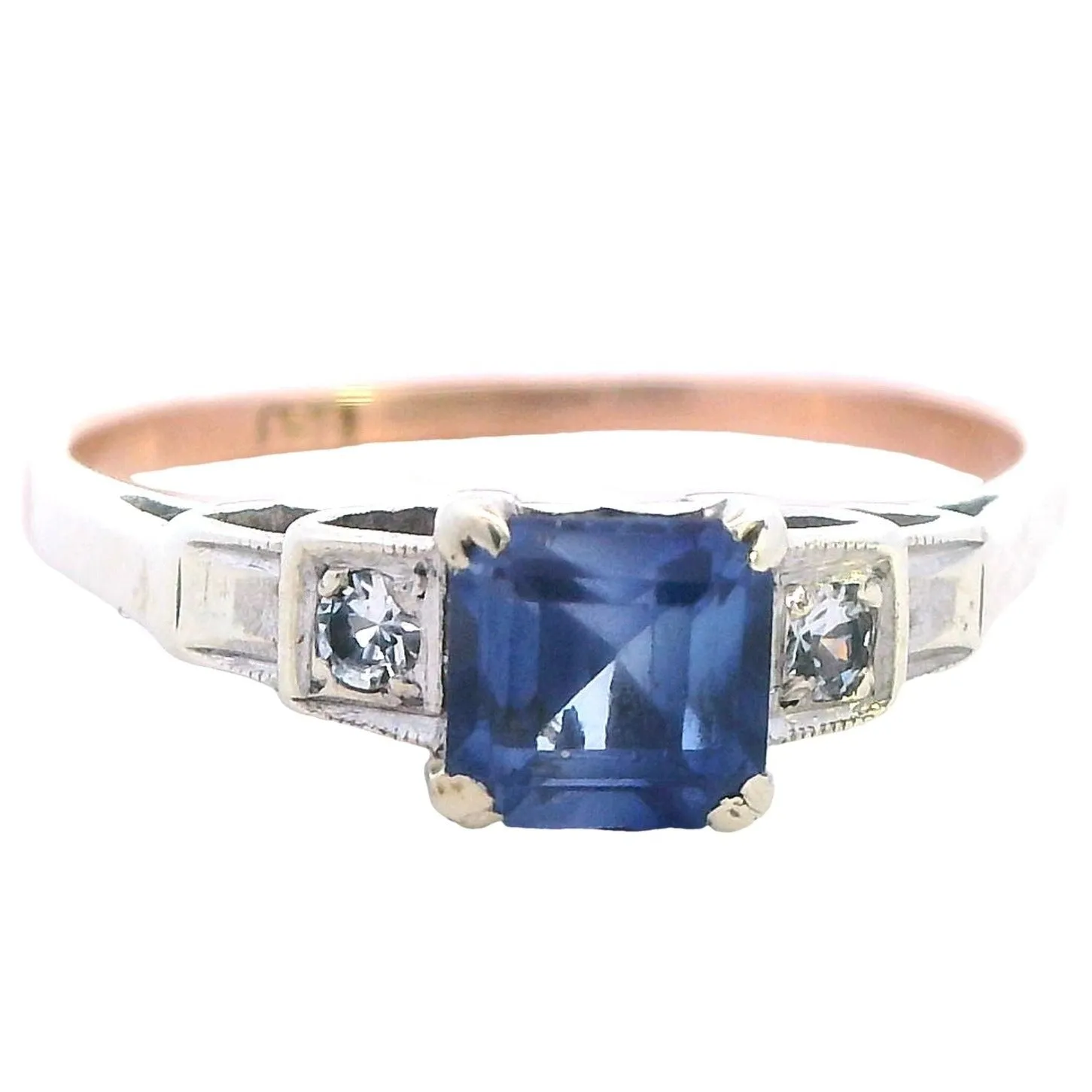 Elegant Sapphire and Diamond 9ct Yellow Gold Ring