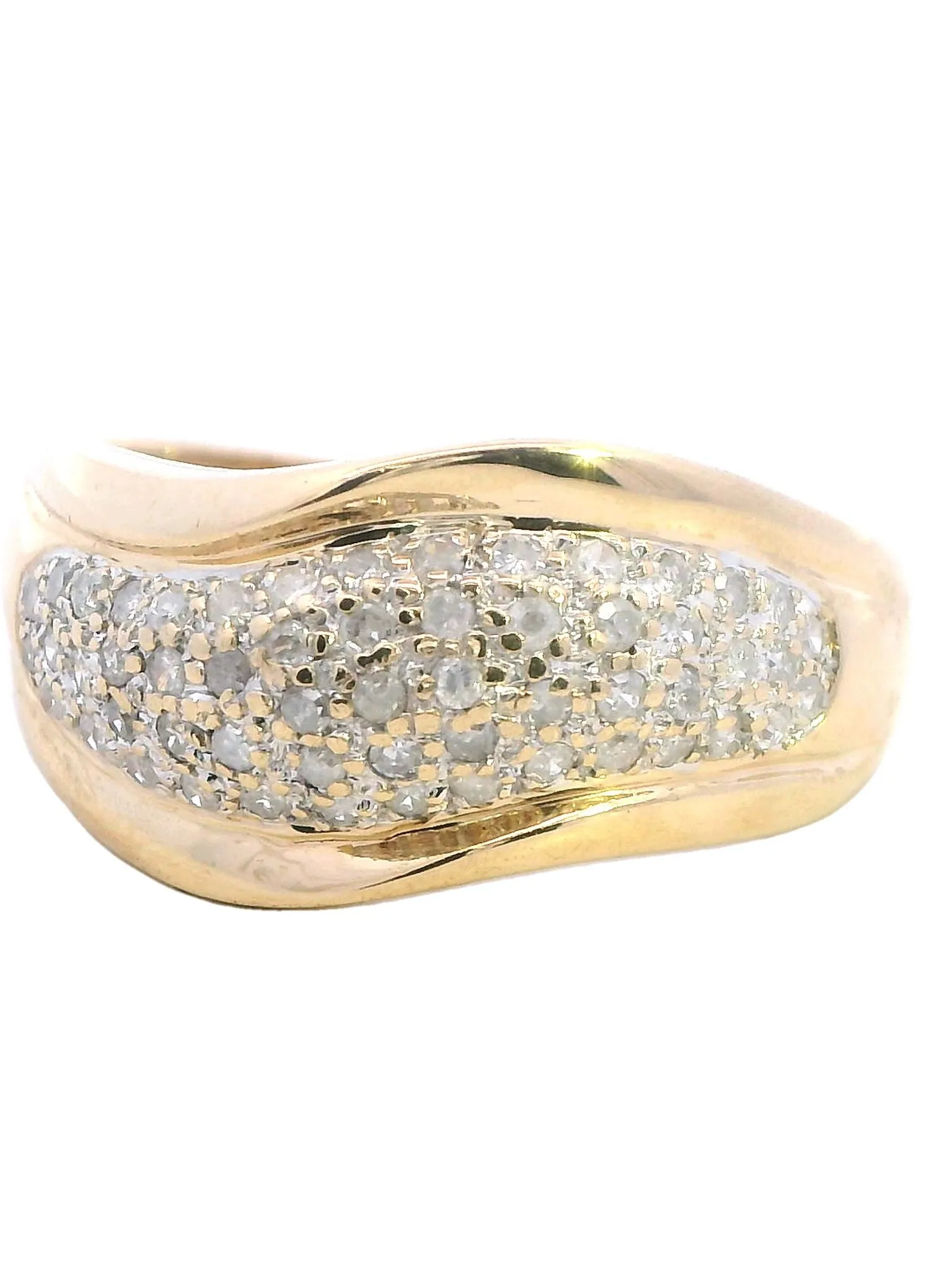 Elegant Yellow Gold Diamond Ring - Perfect for Engagement or Wedding Unisex