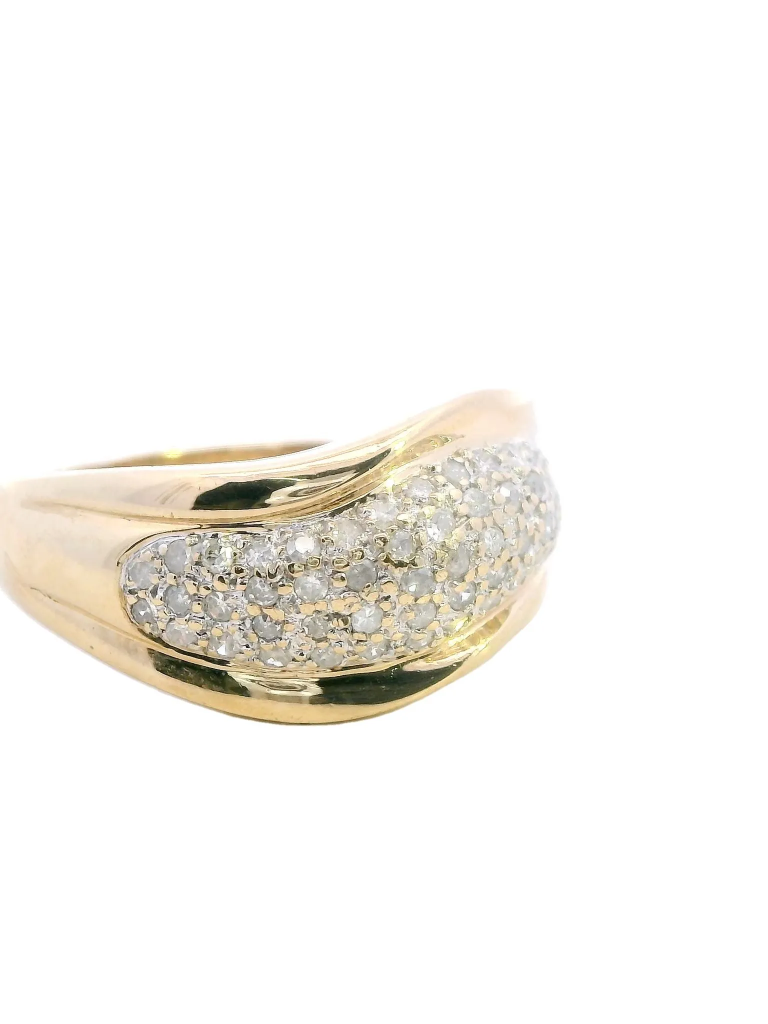 Elegant Yellow Gold Diamond Ring - Perfect for Engagement or Wedding Unisex
