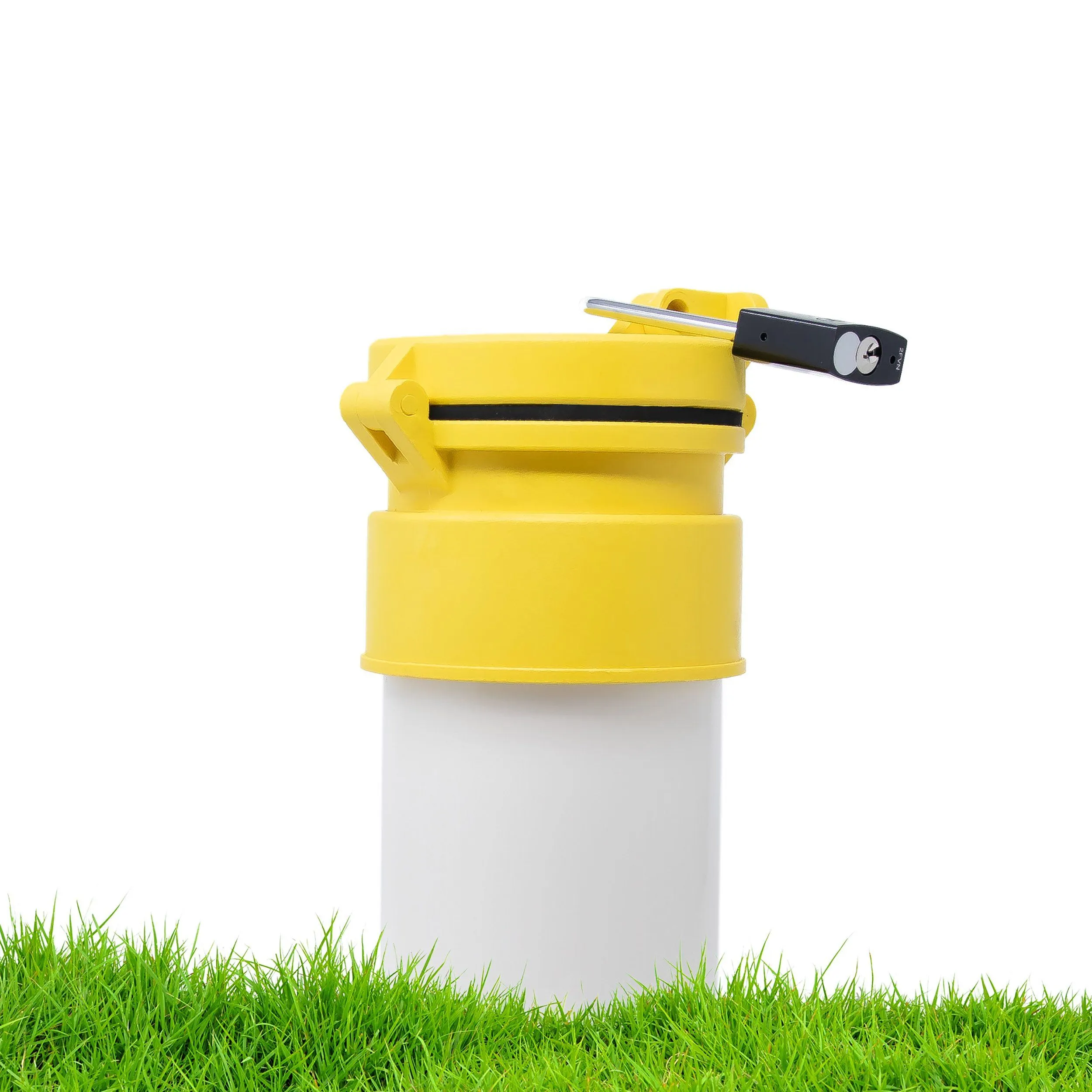 Enviro Design Products: Grip-N-Lock Well monitoring Cap, 4" Yellow