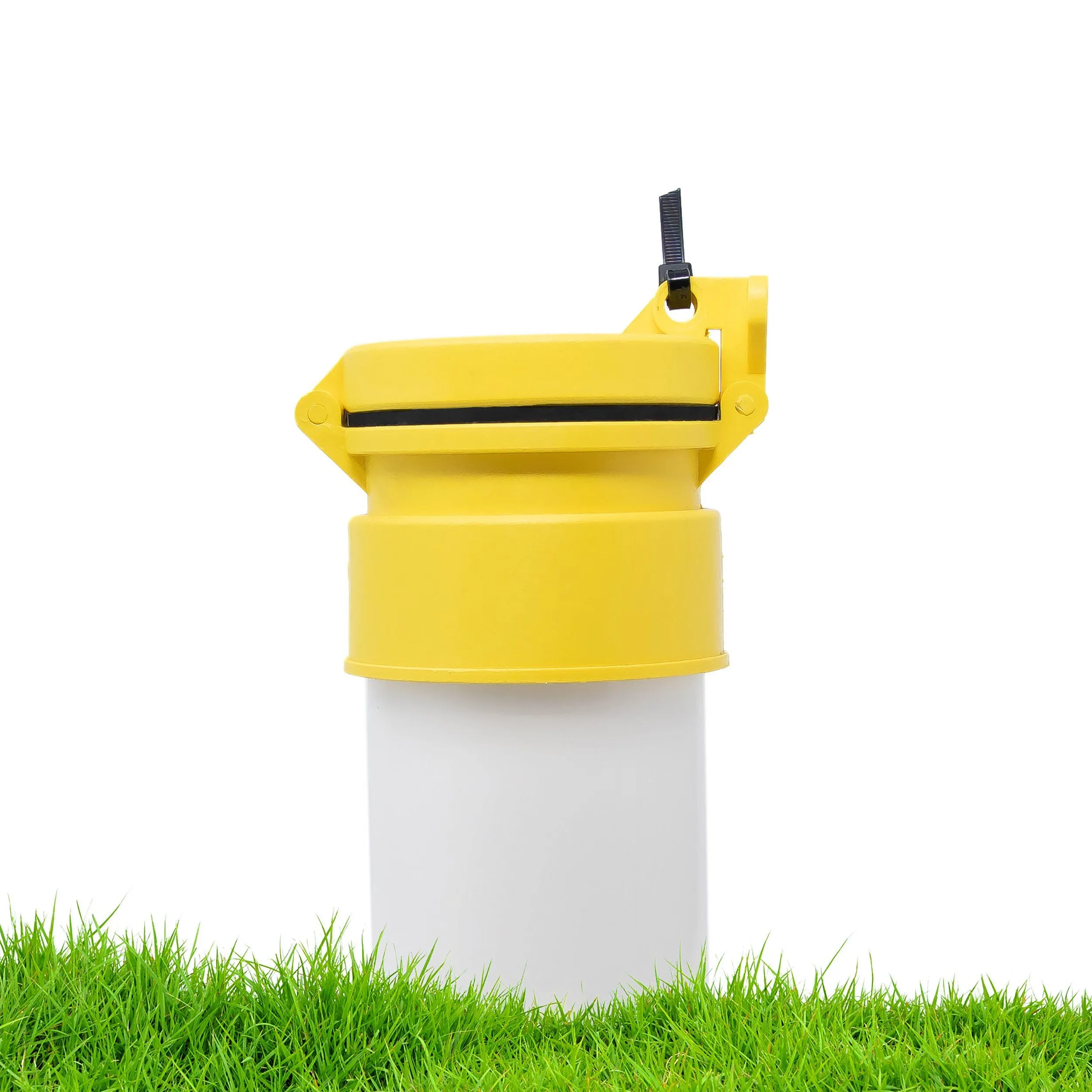 Enviro Design Products: Grip-N-Lock Well monitoring Cap, 4" Yellow