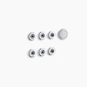 Flexjet Whirlpool Six Jet Trim Kit in Polished Chrome