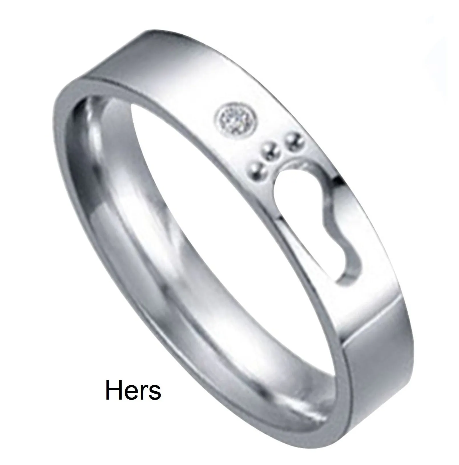 His & Hers Matching Set Step by Step Style Couple Rings, Wedding Band Set, Valentine, Anniversary, Wedding, Promise, Engagement Ring