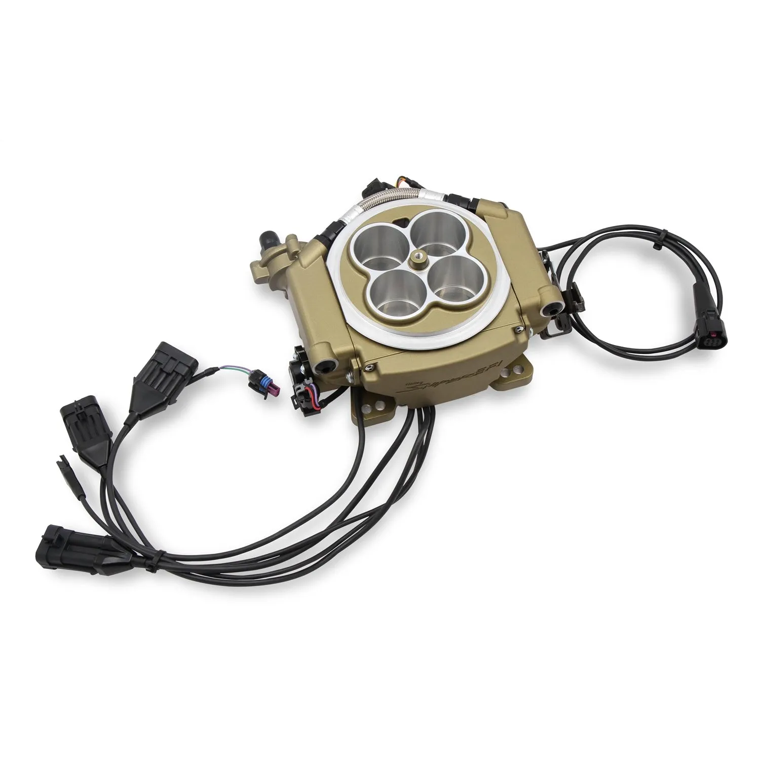 Holley Sniper EFI Super Sniper EFI Throttle Body Fuel Injection - Square Bore - Gold Anodized 550-520