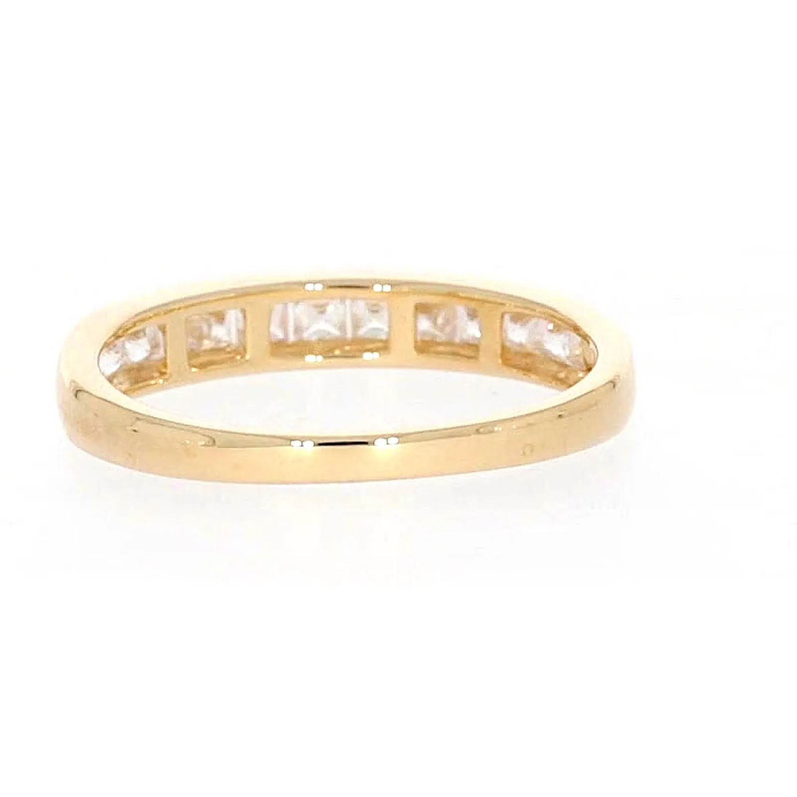 HUSH 9ct Yellow Gold Princess Cut with 1/2 CARAT tw of Diamond Simulants Ring
