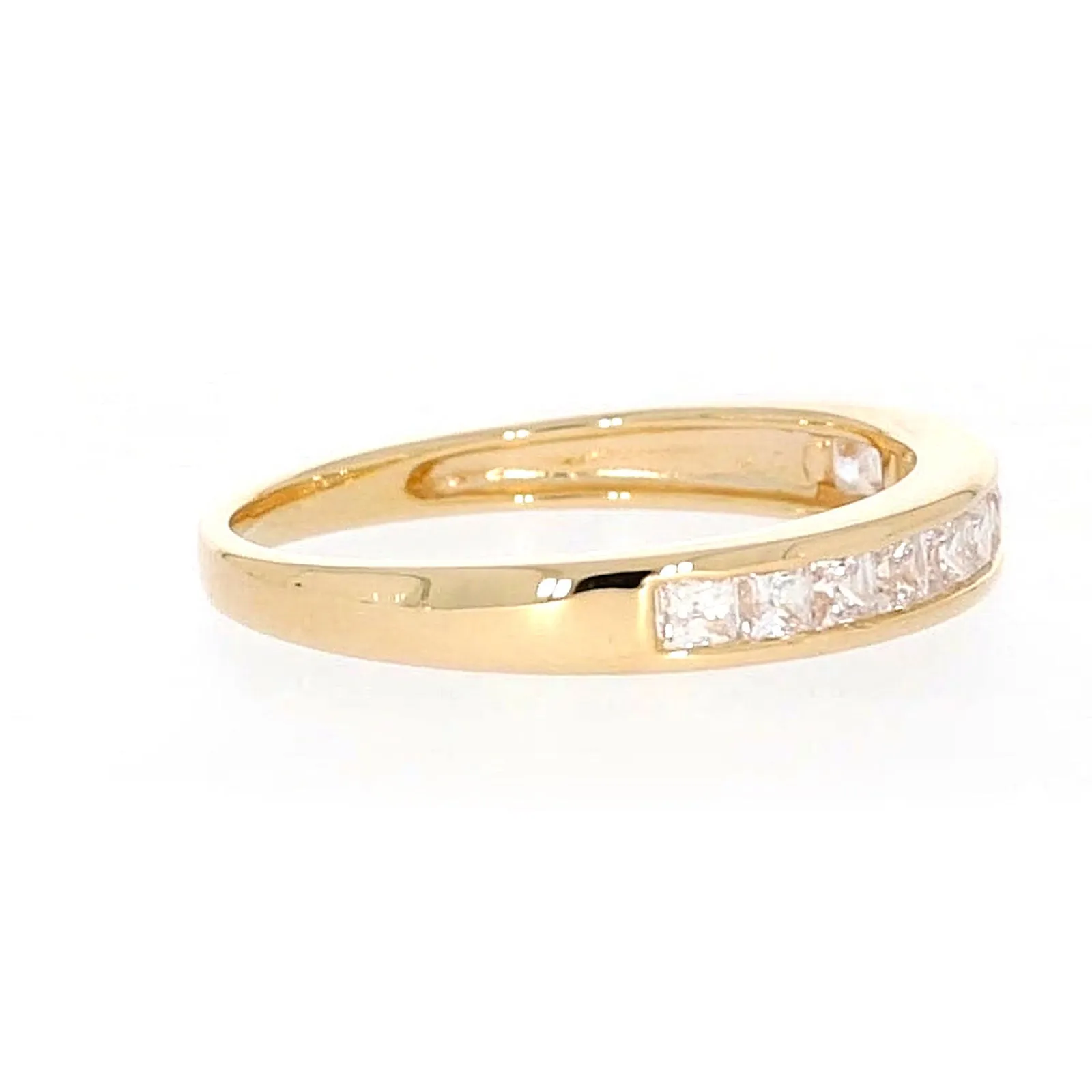 HUSH 9ct Yellow Gold Princess Cut with 1/2 CARAT tw of Diamond Simulants Ring