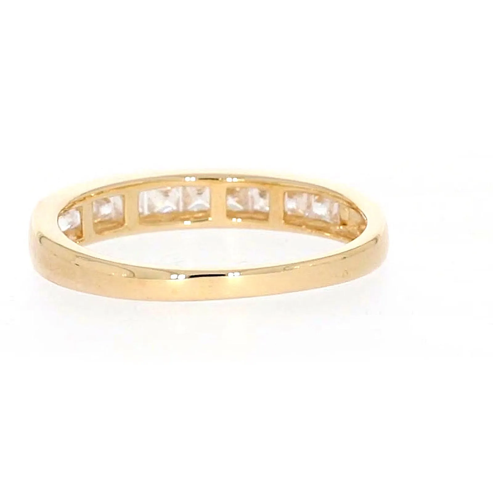HUSH 9ct Yellow Gold Princess Cut with 1/2 CARAT tw of Diamond Simulants Ring