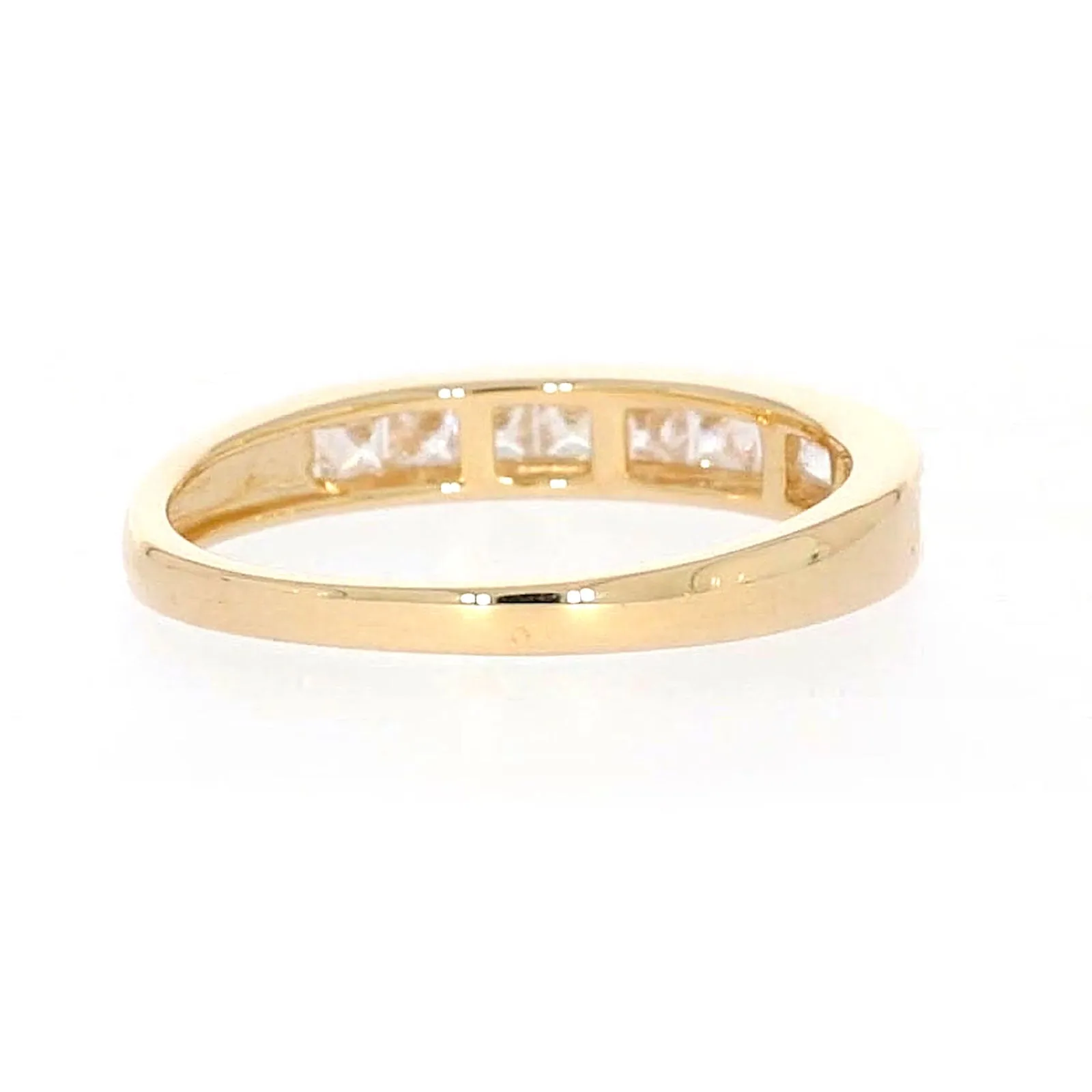 HUSH 9ct Yellow Gold Princess Cut with 1/2 CARAT tw of Diamond Simulants Ring