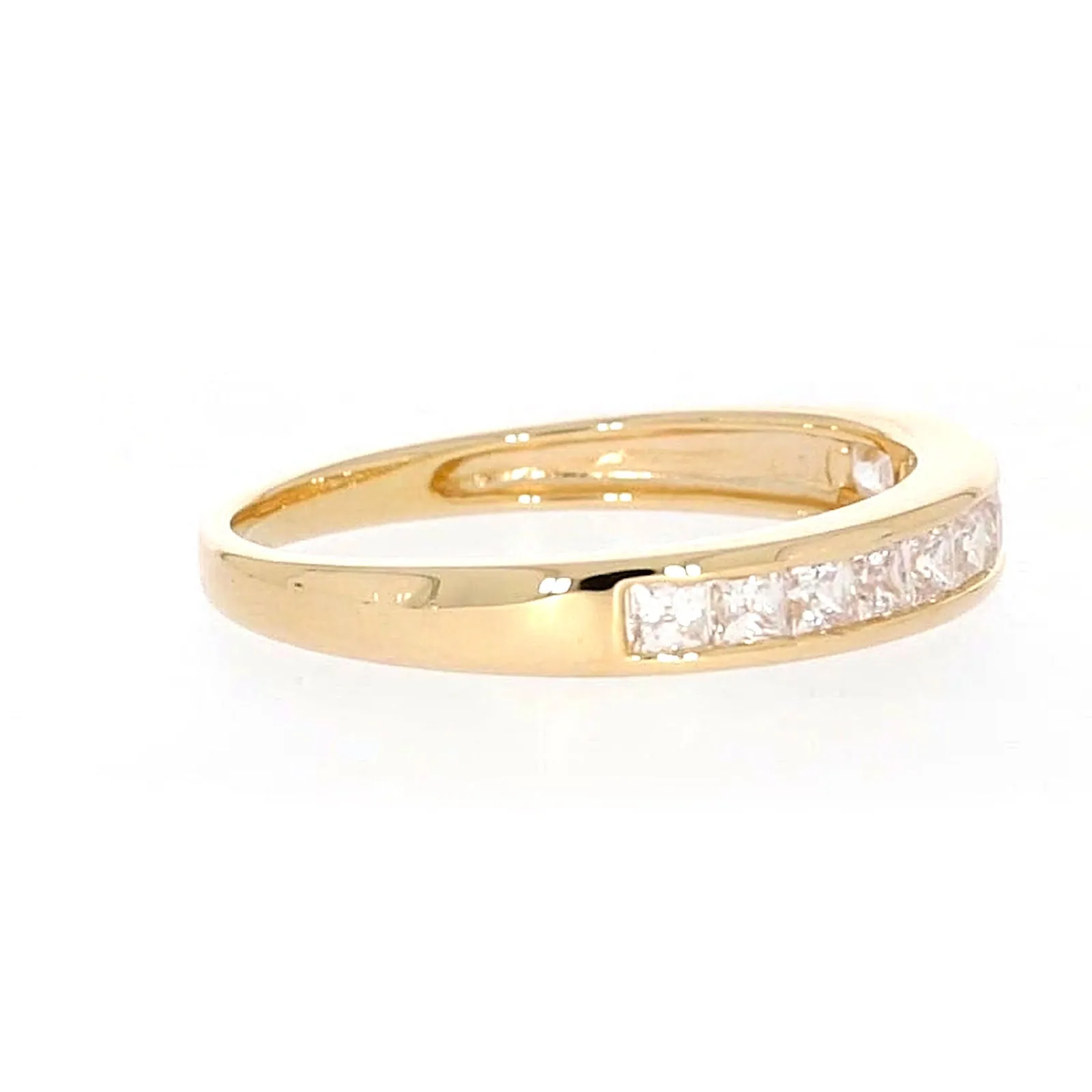 HUSH 9ct Yellow Gold Princess Cut with 1/2 CARAT tw of Diamond Simulants Ring
