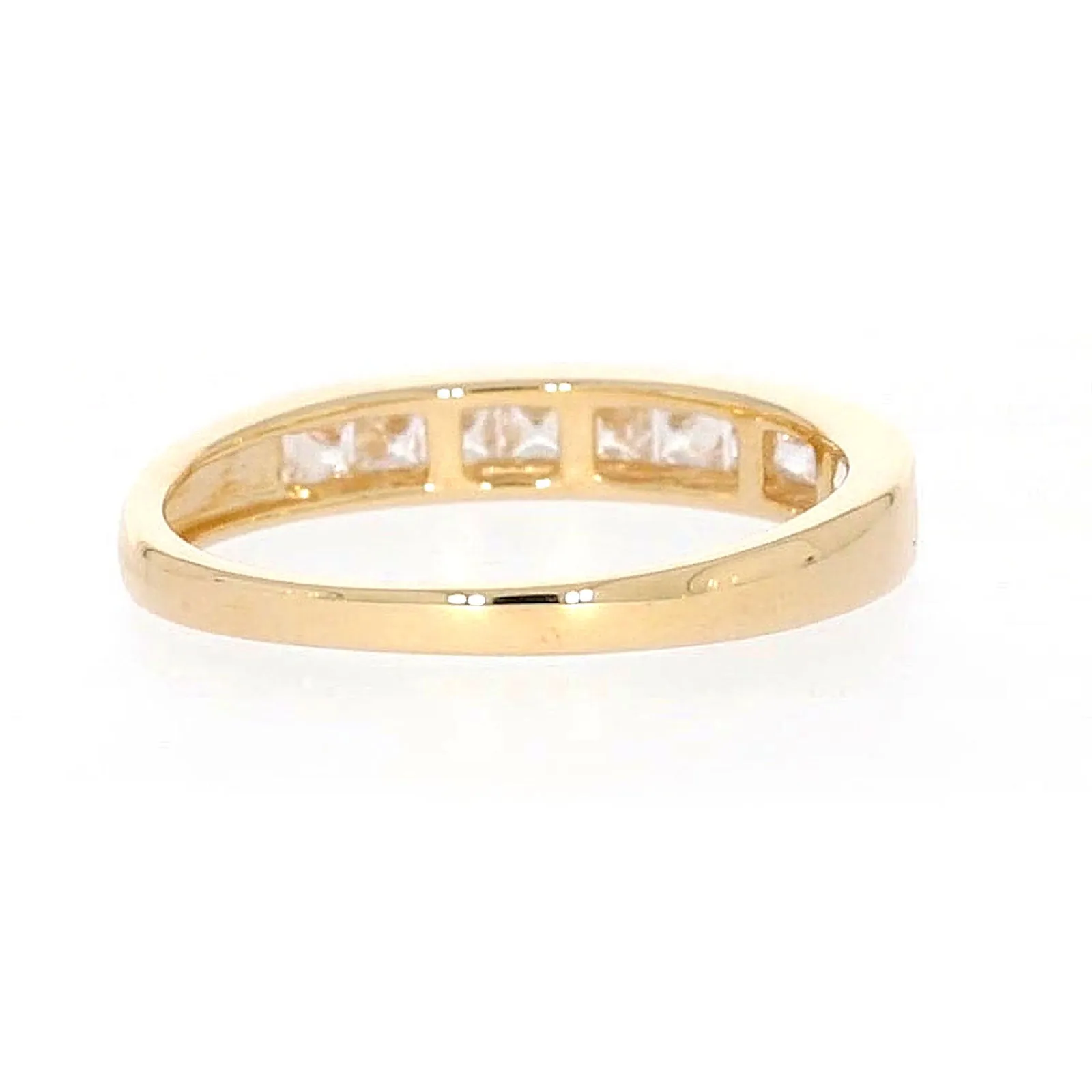 HUSH 9ct Yellow Gold Princess Cut with 1/2 CARAT tw of Diamond Simulants Ring