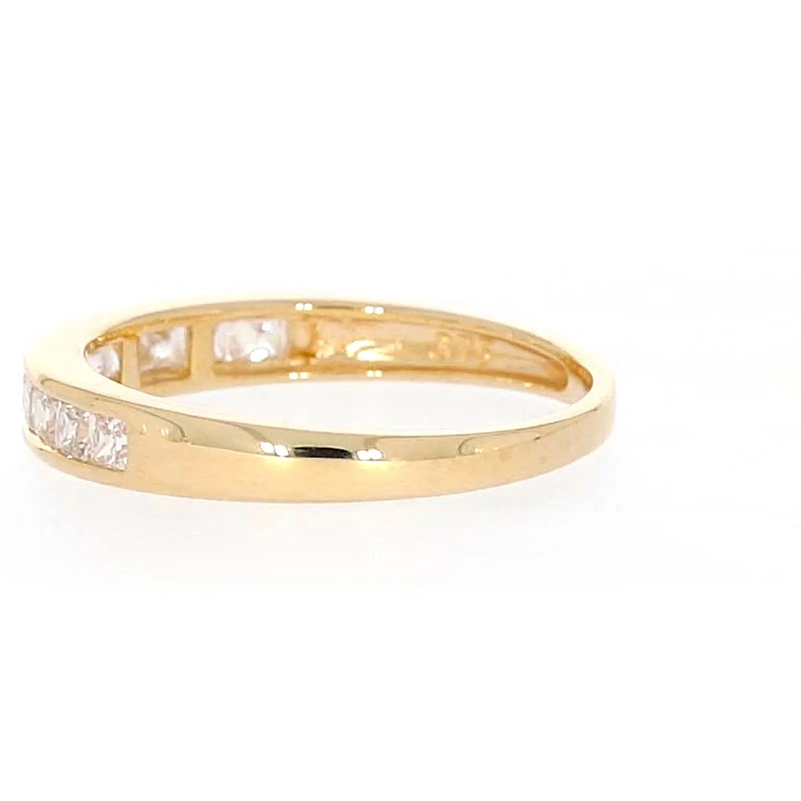 HUSH 9ct Yellow Gold Princess Cut with 1/2 CARAT tw of Diamond Simulants Ring