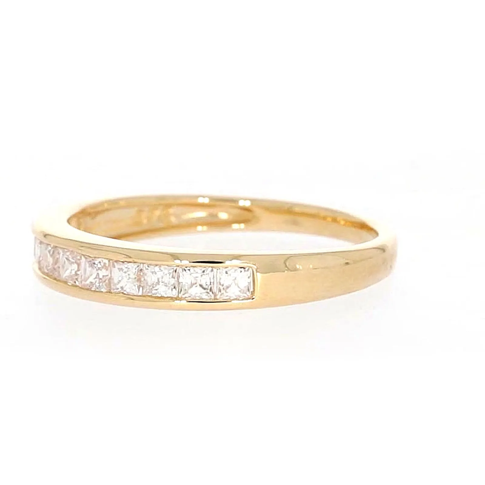 HUSH 9ct Yellow Gold Princess Cut with 1/2 CARAT tw of Diamond Simulants Ring