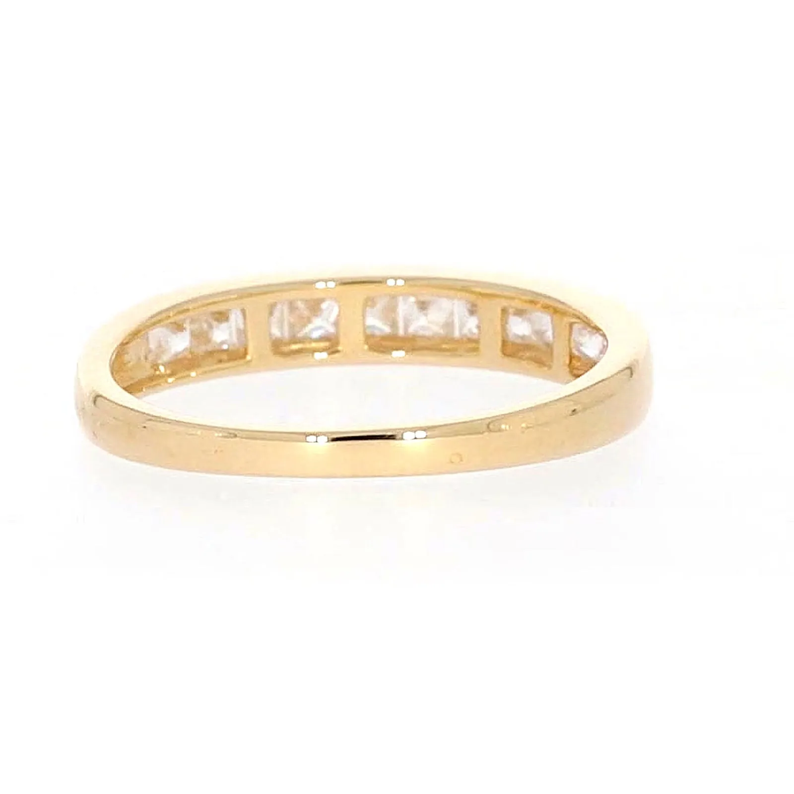 HUSH 9ct Yellow Gold Princess Cut with 1/2 CARAT tw of Diamond Simulants Ring