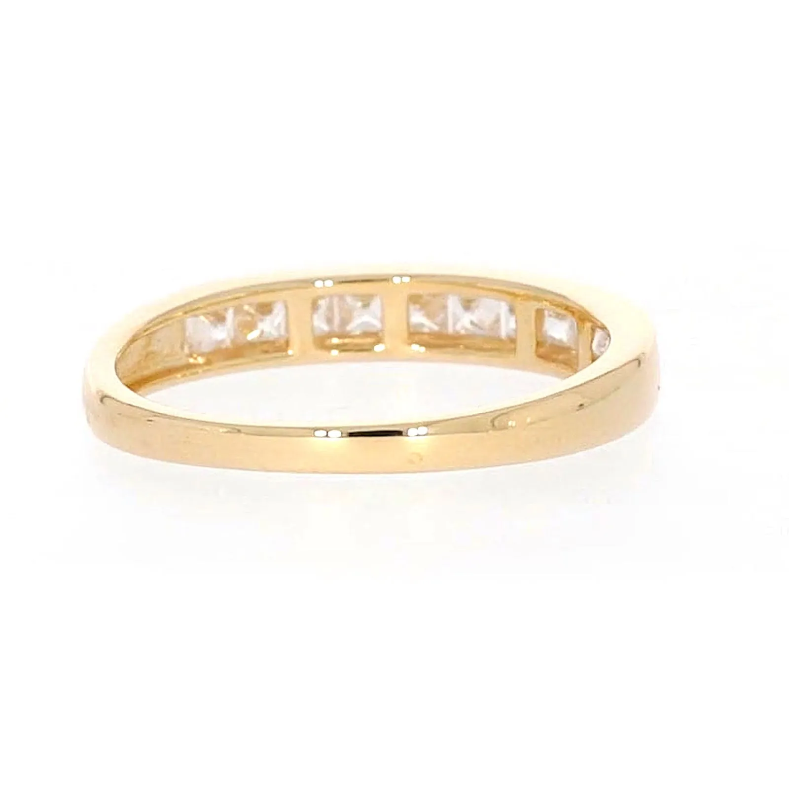 HUSH 9ct Yellow Gold Princess Cut with 1/2 CARAT tw of Diamond Simulants Ring