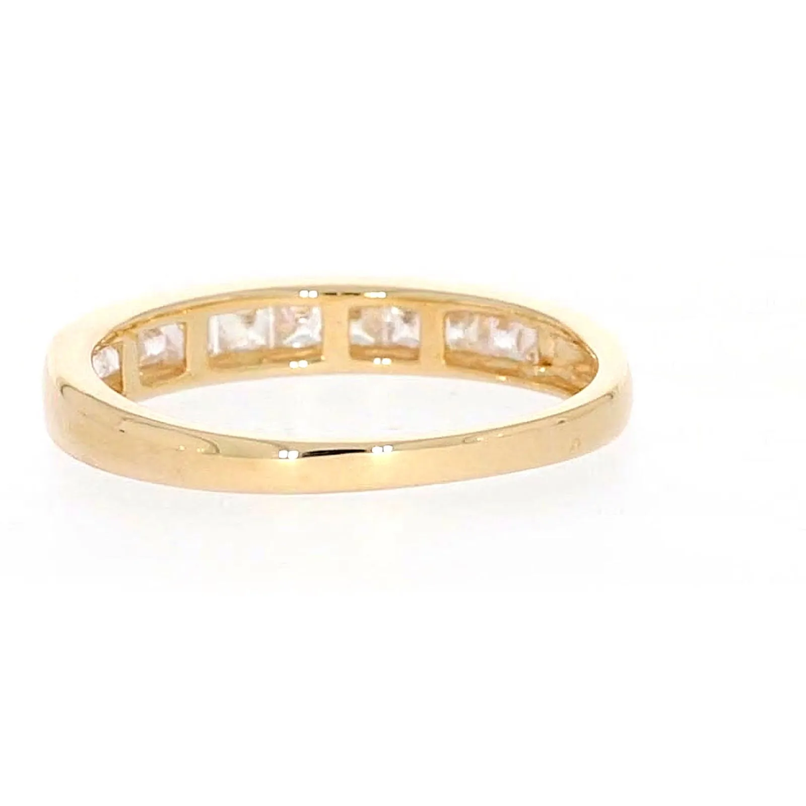 HUSH 9ct Yellow Gold Princess Cut with 1/2 CARAT tw of Diamond Simulants Ring