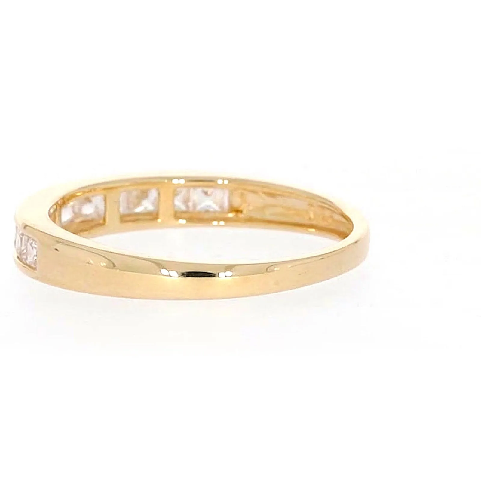 HUSH 9ct Yellow Gold Princess Cut with 1/2 CARAT tw of Diamond Simulants Ring