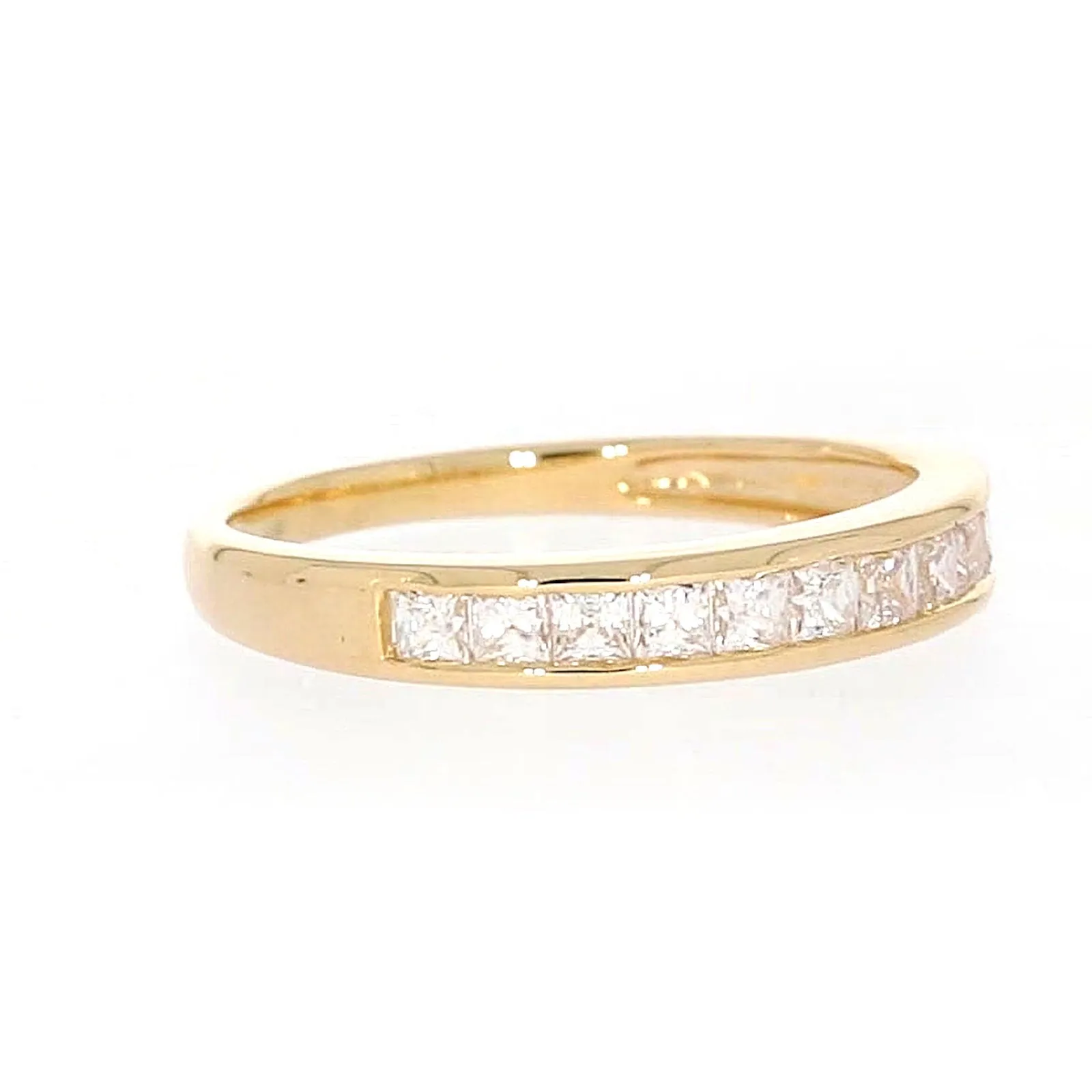 HUSH 9ct Yellow Gold Princess Cut with 1/2 CARAT tw of Diamond Simulants Ring
