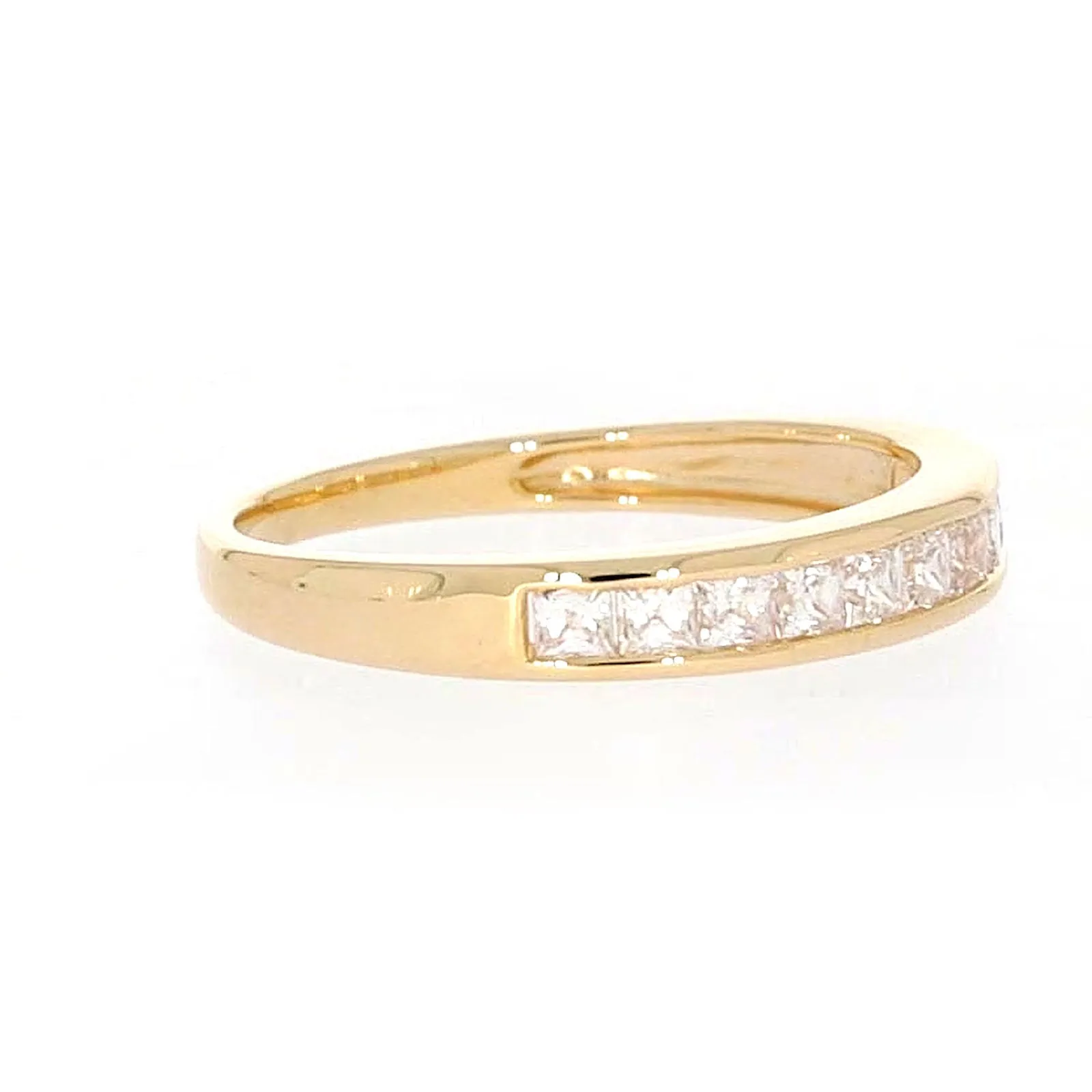 HUSH 9ct Yellow Gold Princess Cut with 1/2 CARAT tw of Diamond Simulants Ring