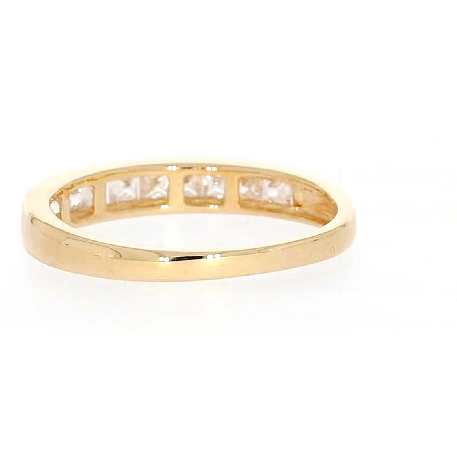 HUSH 9ct Yellow Gold Princess Cut with 1/2 CARAT tw of Diamond Simulants Ring