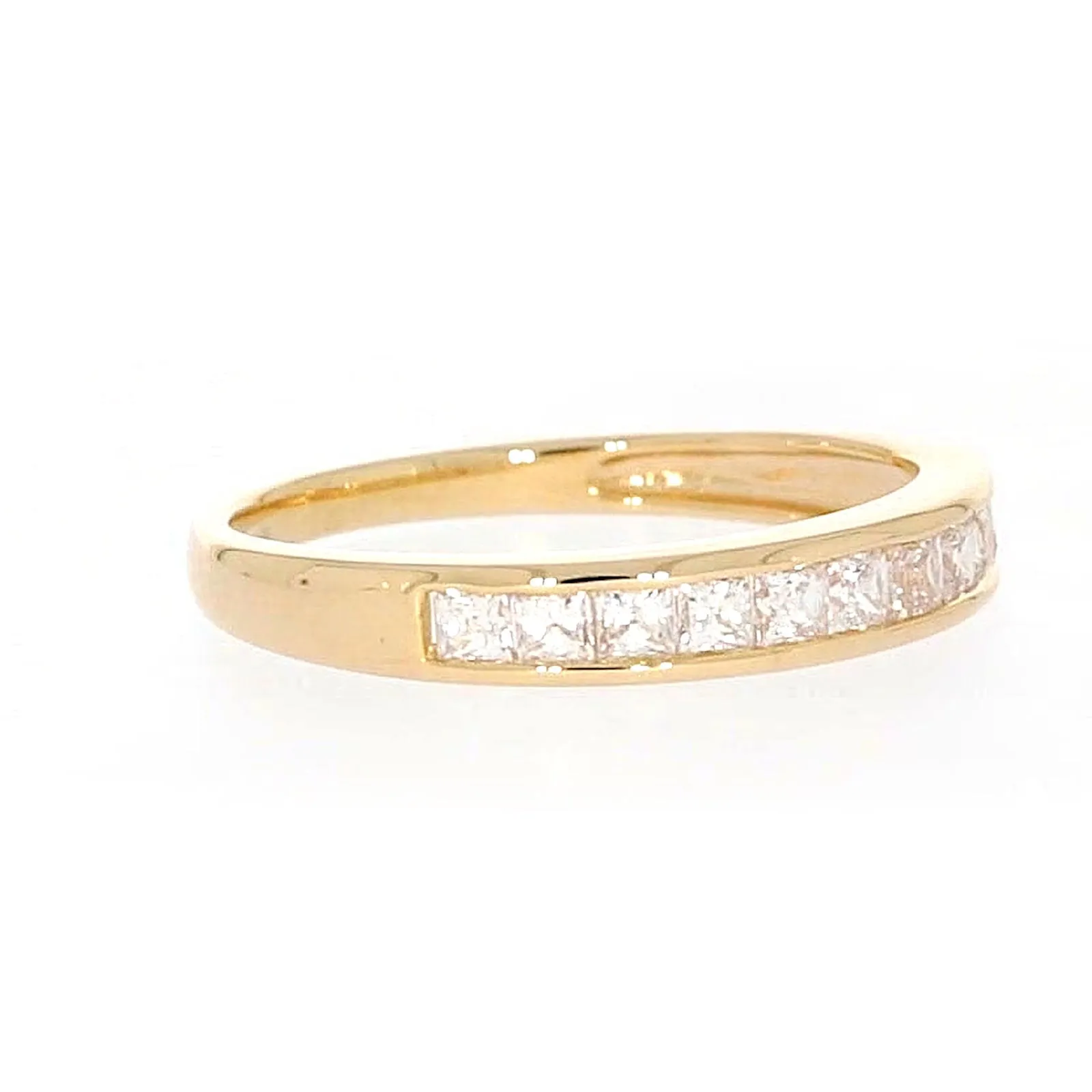 HUSH 9ct Yellow Gold Princess Cut with 1/2 CARAT tw of Diamond Simulants Ring