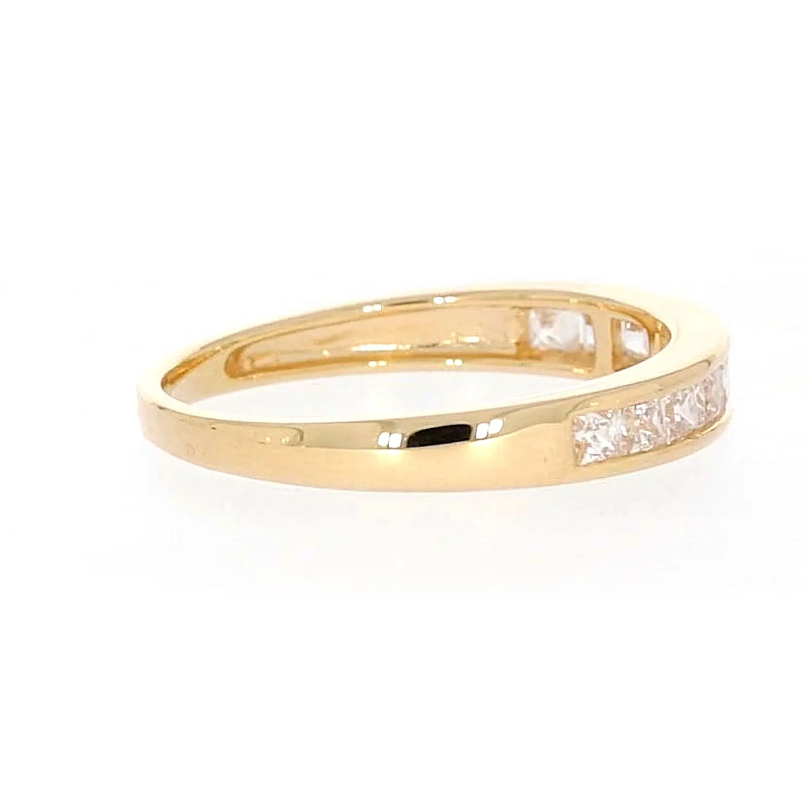 HUSH 9ct Yellow Gold Princess Cut with 1/2 CARAT tw of Diamond Simulants Ring