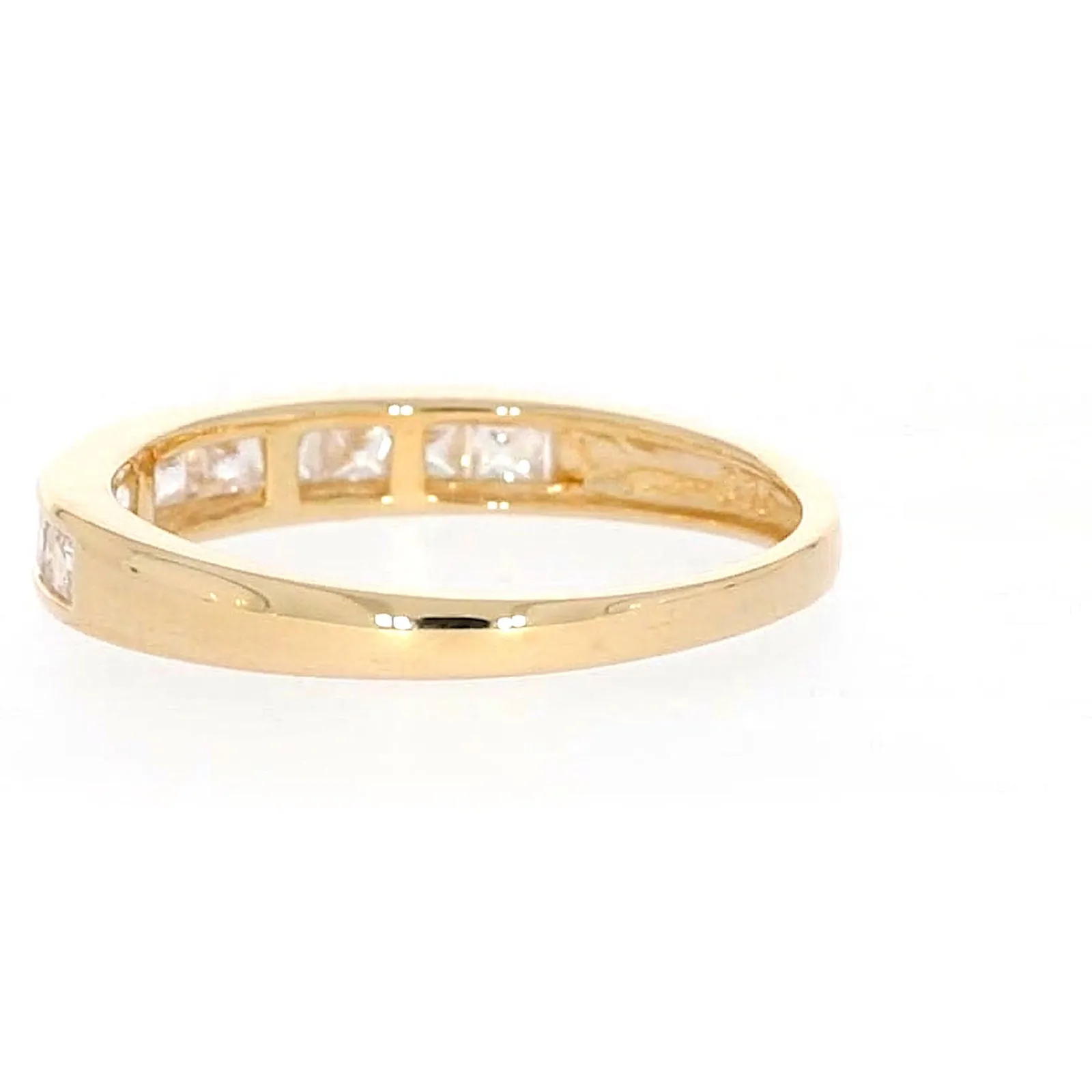 HUSH 9ct Yellow Gold Princess Cut with 1/2 CARAT tw of Diamond Simulants Ring