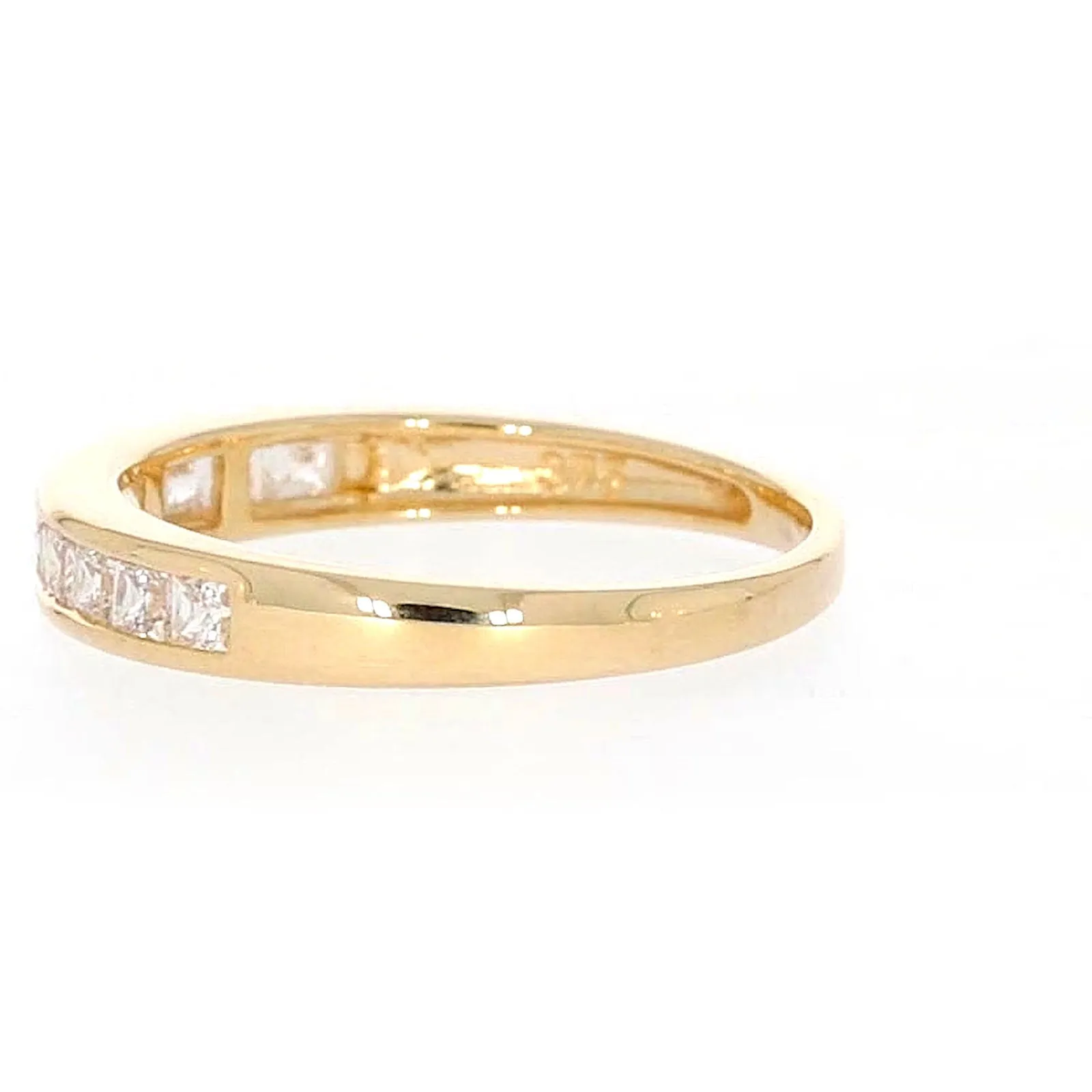 HUSH 9ct Yellow Gold Princess Cut with 1/2 CARAT tw of Diamond Simulants Ring