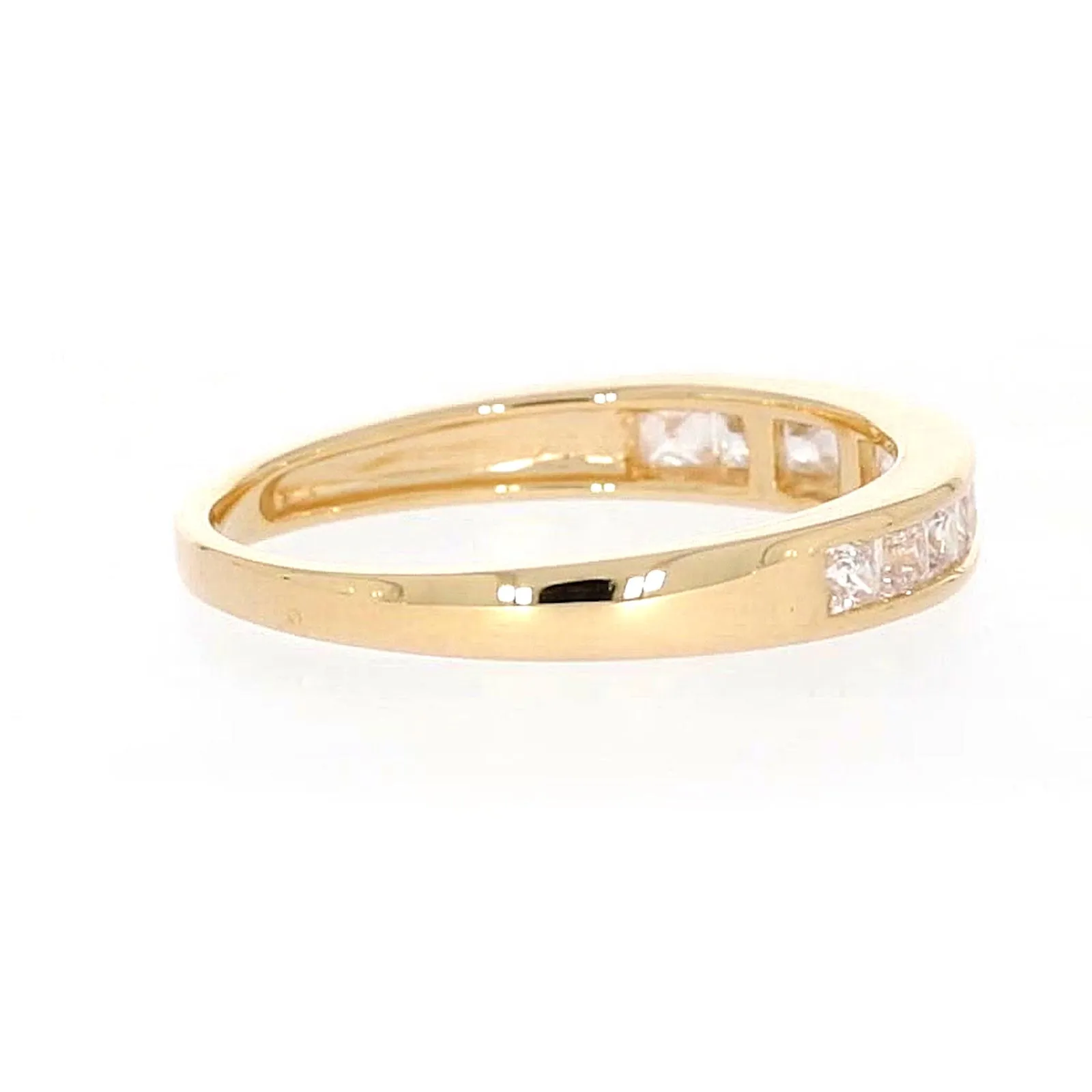 HUSH 9ct Yellow Gold Princess Cut with 1/2 CARAT tw of Diamond Simulants Ring