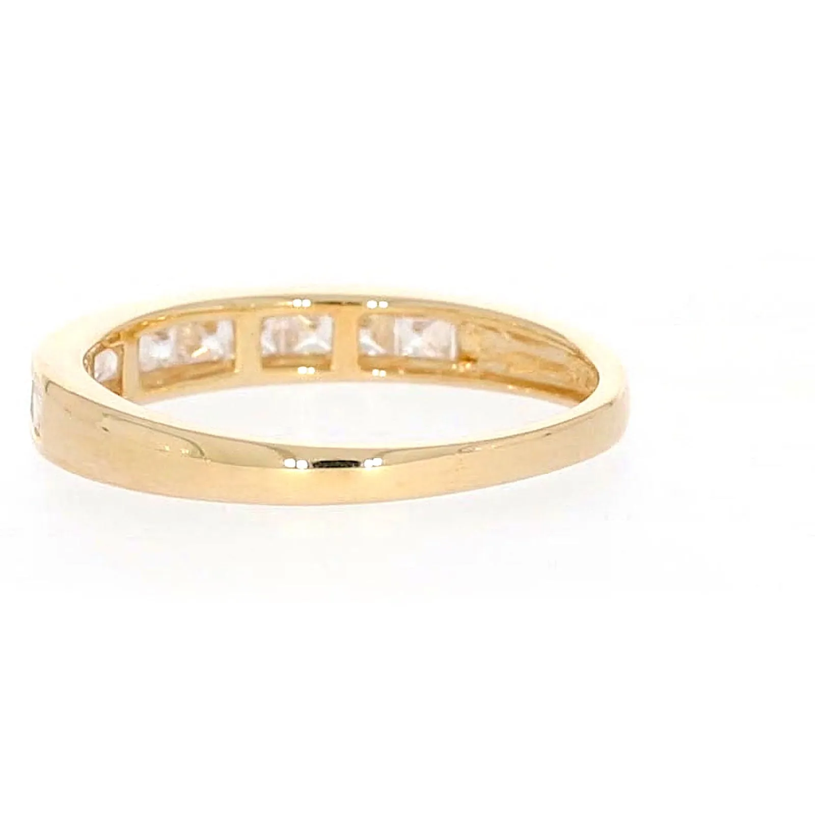 HUSH 9ct Yellow Gold Princess Cut with 1/2 CARAT tw of Diamond Simulants Ring