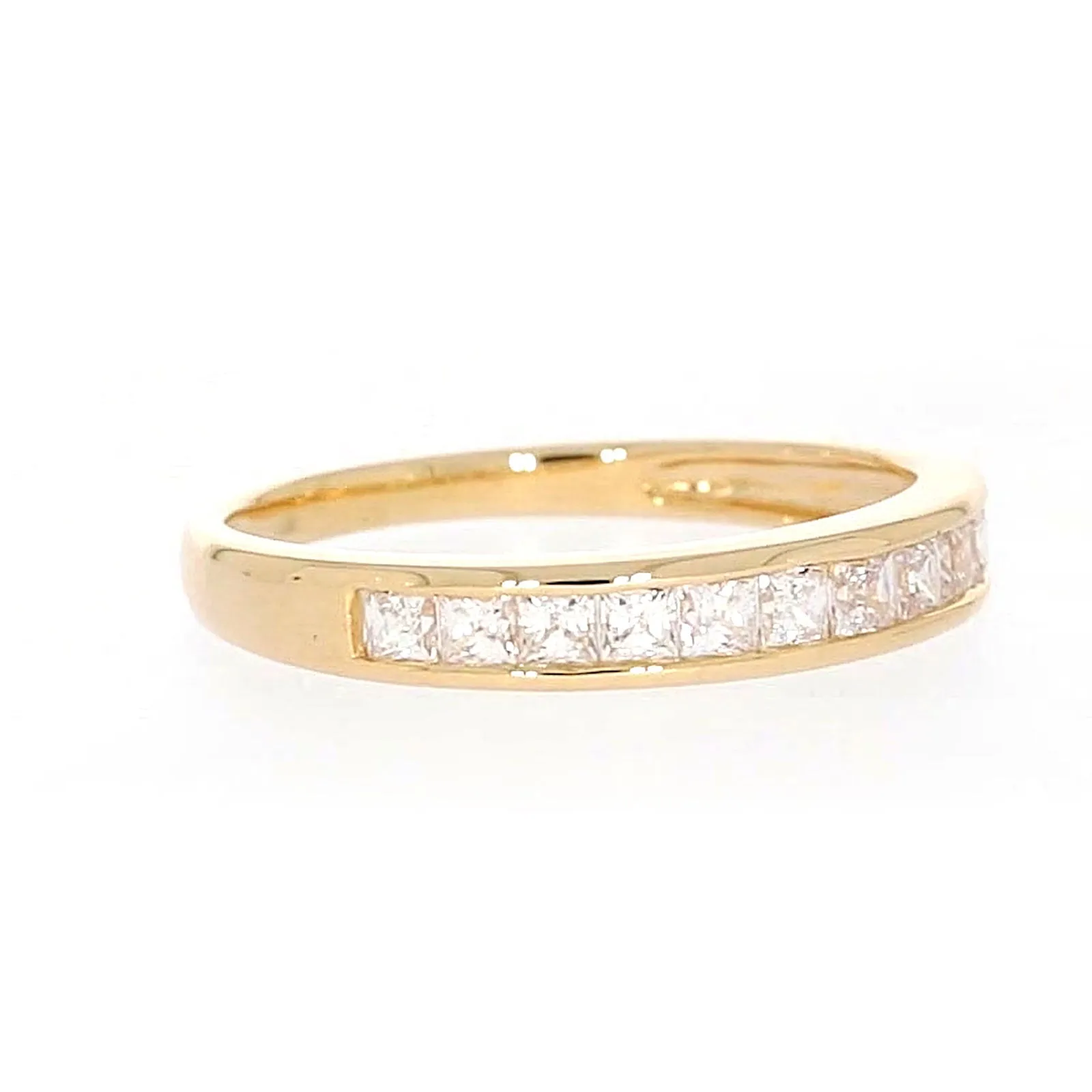 HUSH 9ct Yellow Gold Princess Cut with 1/2 CARAT tw of Diamond Simulants Ring