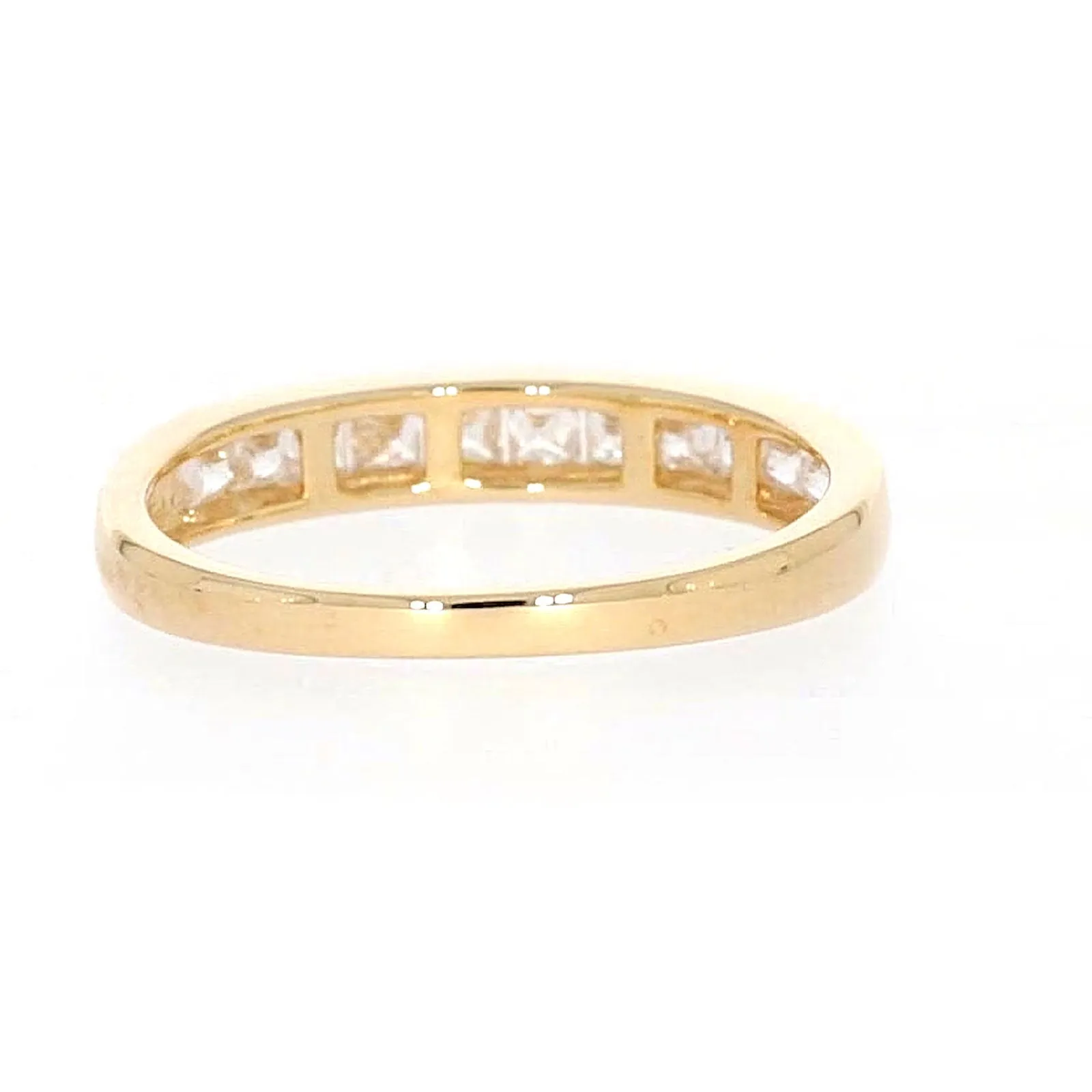 HUSH 9ct Yellow Gold Princess Cut with 1/2 CARAT tw of Diamond Simulants Ring