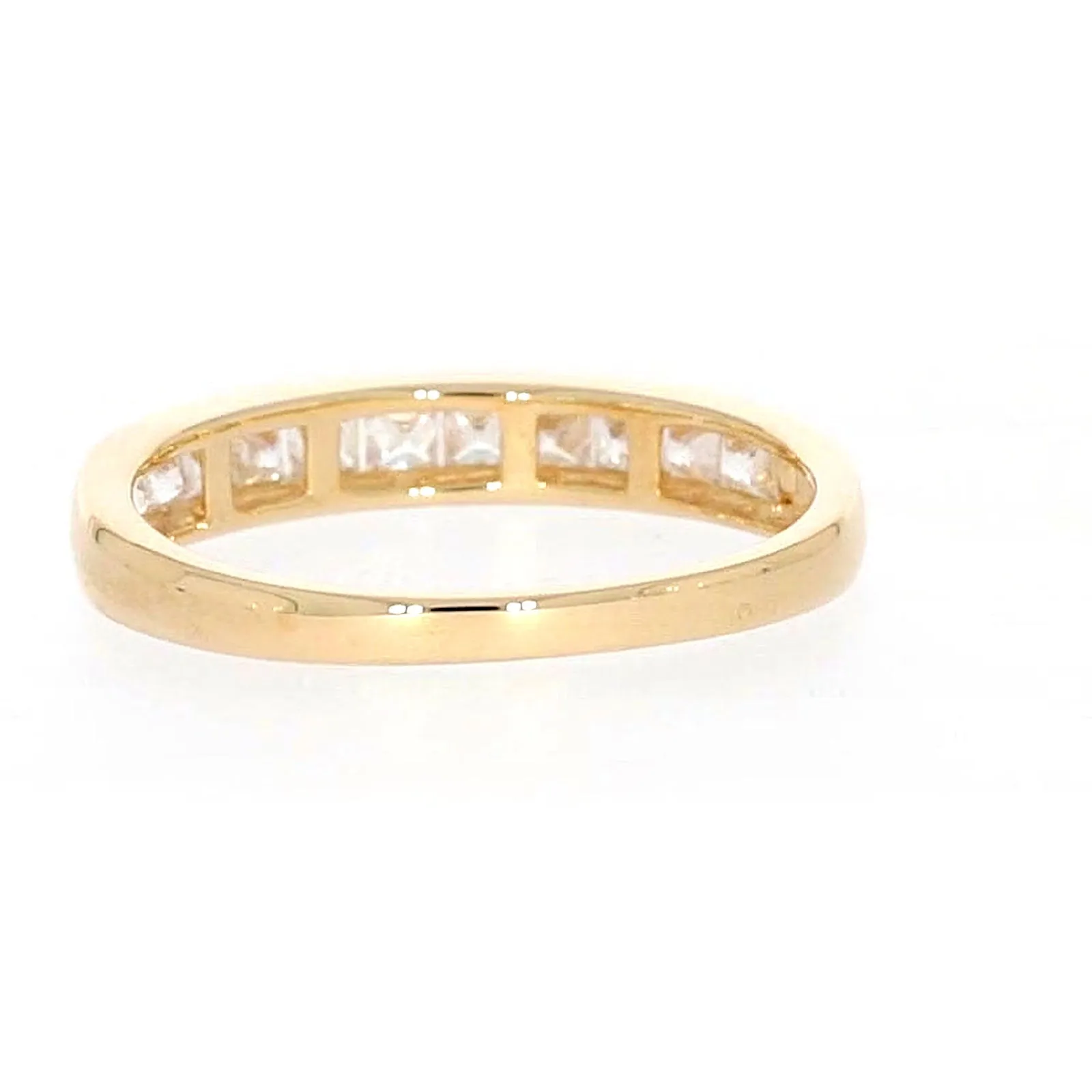 HUSH 9ct Yellow Gold Princess Cut with 1/2 CARAT tw of Diamond Simulants Ring