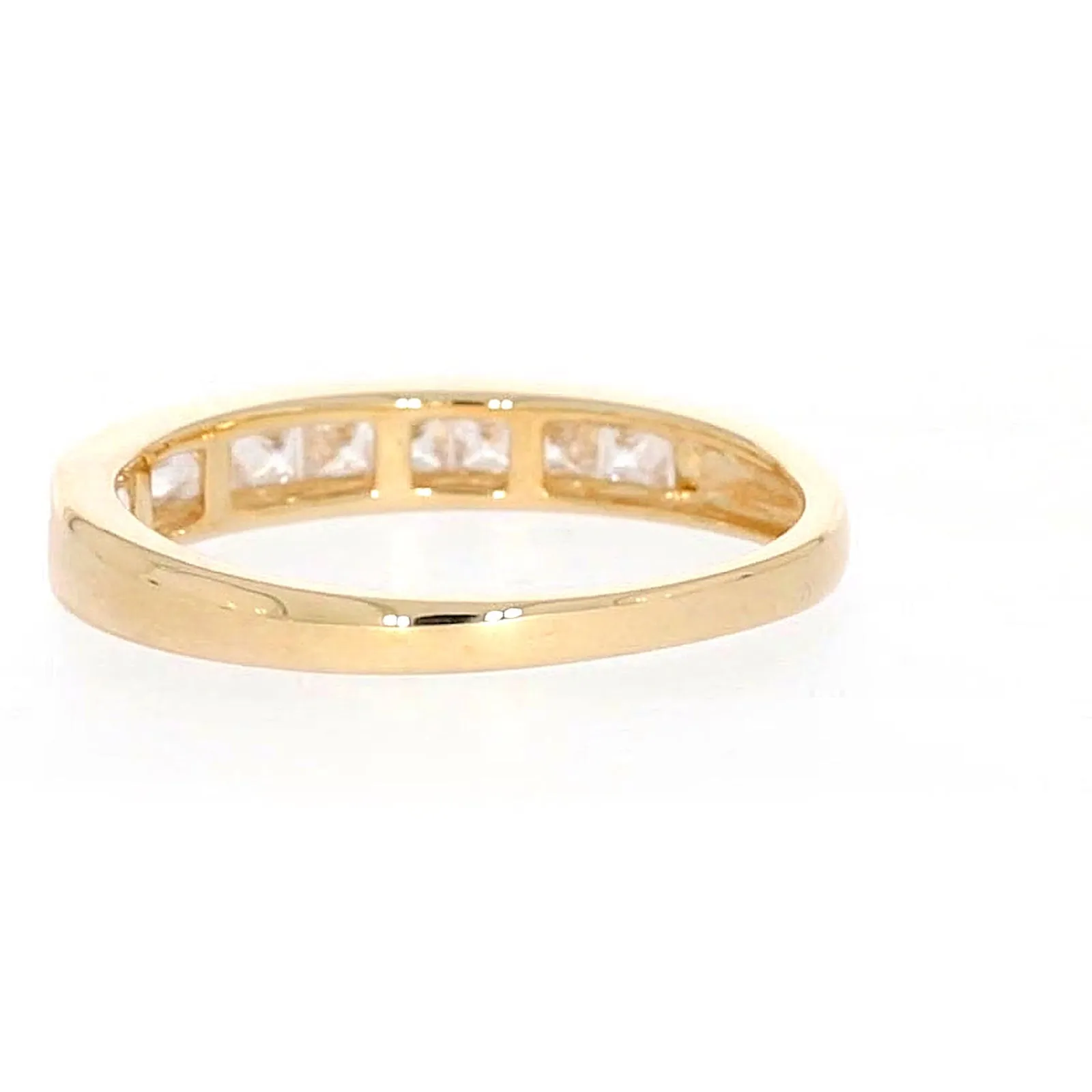 HUSH 9ct Yellow Gold Princess Cut with 1/2 CARAT tw of Diamond Simulants Ring
