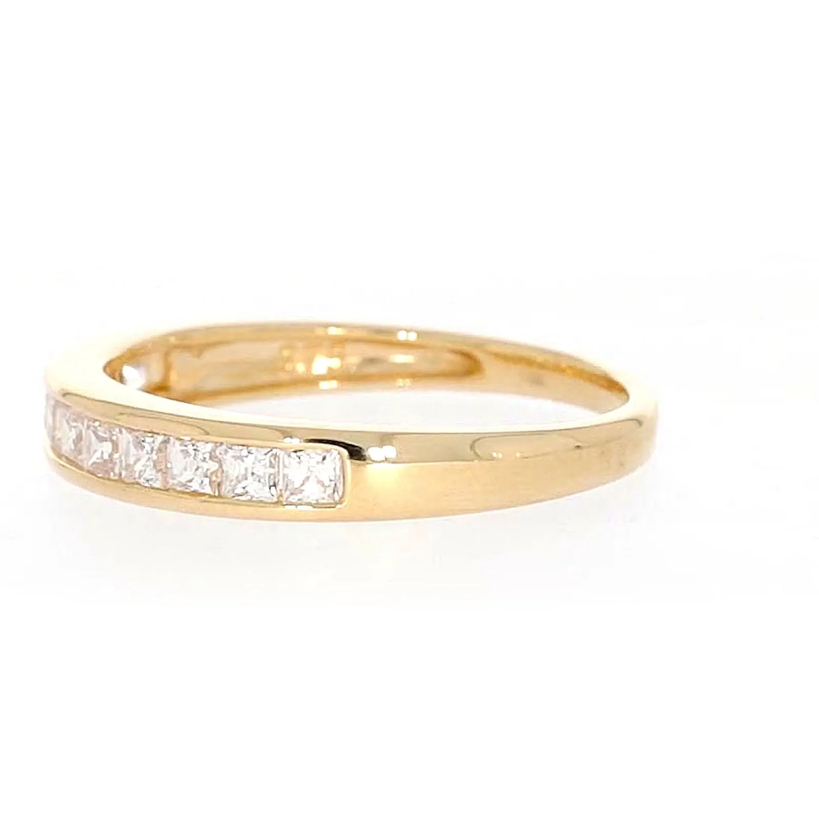 HUSH 9ct Yellow Gold Princess Cut with 1/2 CARAT tw of Diamond Simulants Ring