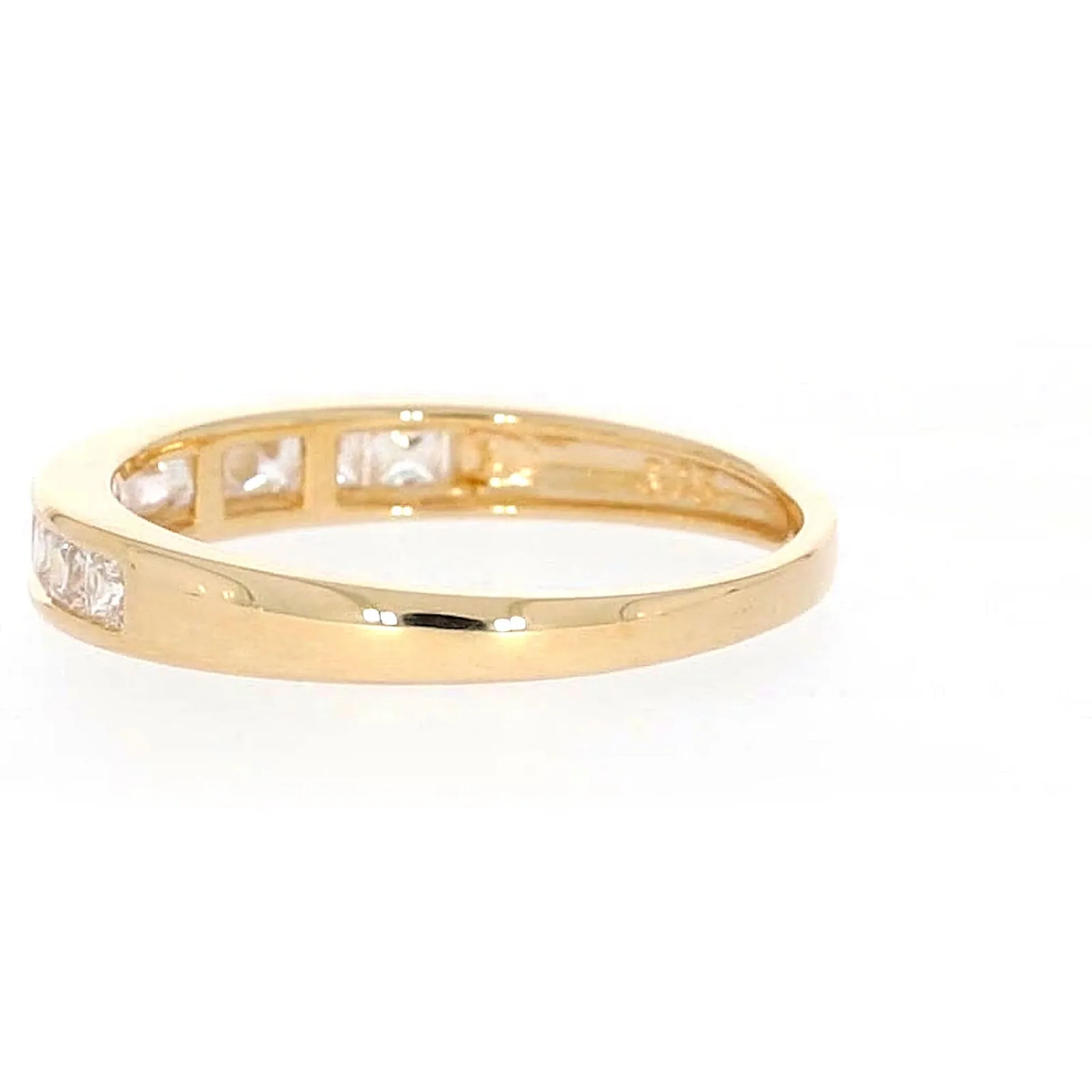 HUSH 9ct Yellow Gold Princess Cut with 1/2 CARAT tw of Diamond Simulants Ring