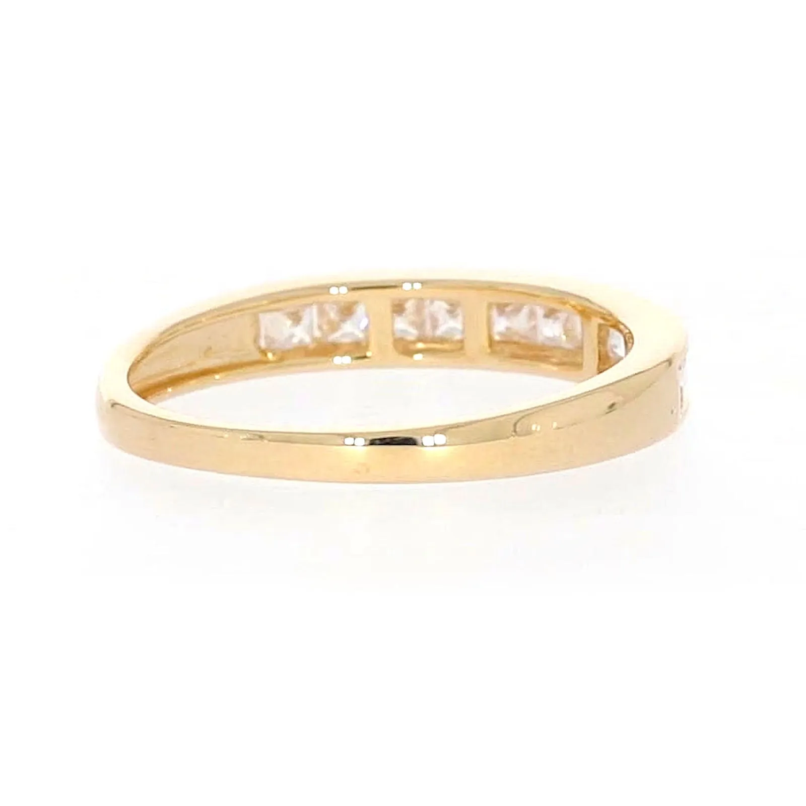 HUSH 9ct Yellow Gold Princess Cut with 1/2 CARAT tw of Diamond Simulants Ring