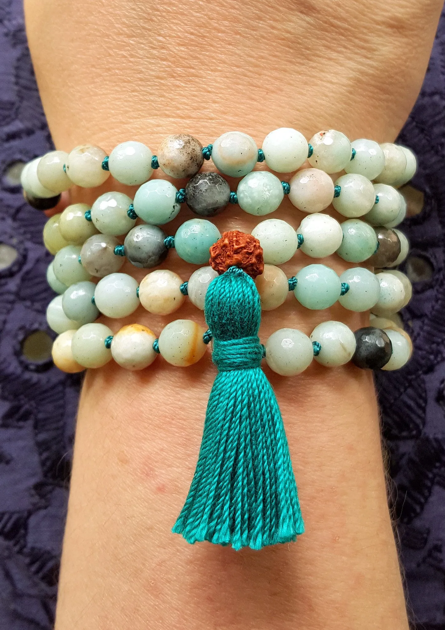 Inspiration Mala Kit - Amazonite (Faceted)