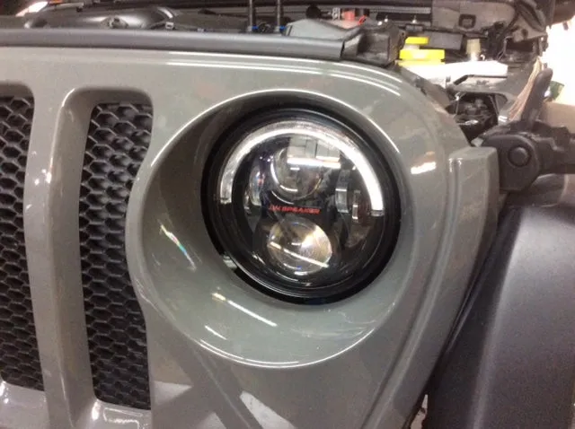 J.W. SPEAKER 7" 8700 Evolution J2-Series LED Headlight Kit, Pair WITH ADAPTER to fit 18-up Jeep Wrangler JL & JL Unlimited