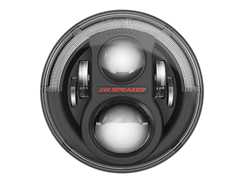 J.W. SPEAKER 7" 8700 Evolution J2-Series LED Headlight Kit, Pair WITH ADAPTER to fit 18-up Jeep Wrangler JL & JL Unlimited