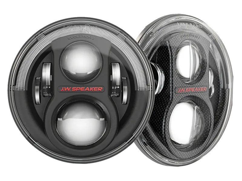 J.W. SPEAKER 7" 8700 Evolution J2-Series LED Headlight Kit, Pair WITH ADAPTER to fit 18-up Jeep Wrangler JL & JL Unlimited