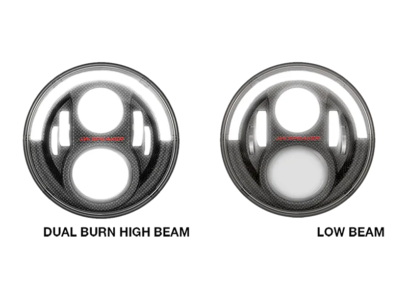 J.W. SPEAKER 7" 8700 Evolution J2-Series LED Headlight Kit, Pair WITH ADAPTER to fit 18-up Jeep Wrangler JL & JL Unlimited