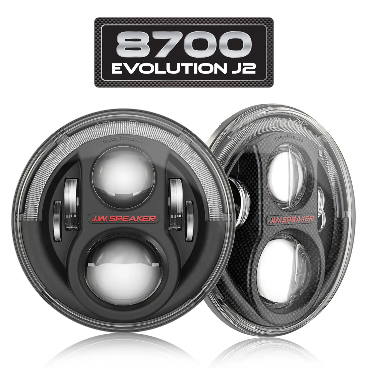 J.W. Speaker - LED Headlights- 8700 Evolution J2 Series - Jeep JK