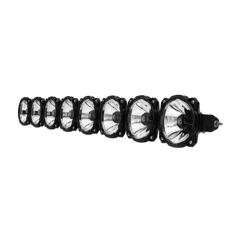 KC HiLiTES Gravity LED Pro6 LED Light Bar - Single Row - Combo Beam - 160 Watts - 50" Long - White LED - Windshield Mount - Aluminum - Black