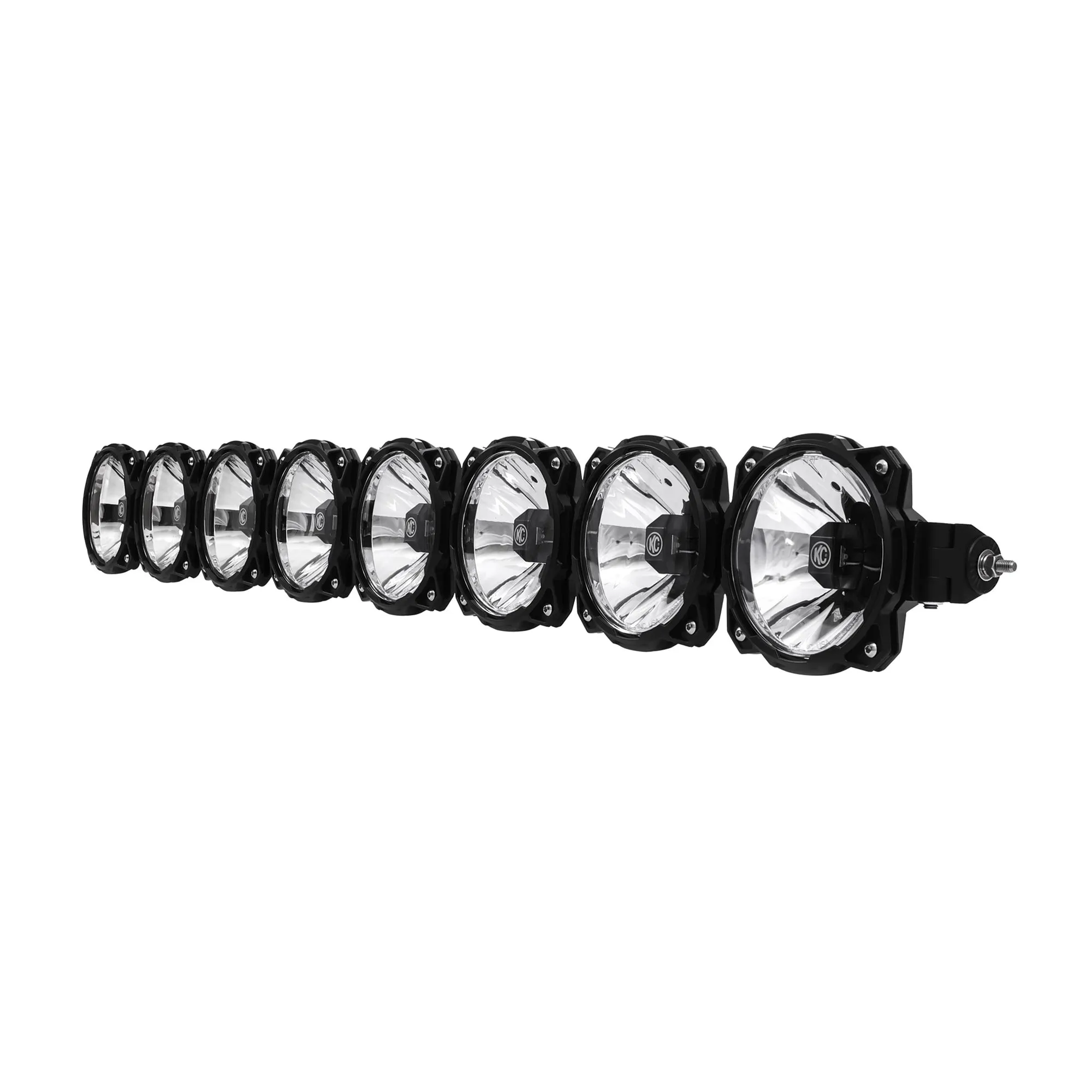 KC HiLiTES Gravity LED Pro6 LED Light Bar - Single Row - Combo Beam - 160 Watts - 50" Long - White LED - Windshield Mount - Aluminum - Black