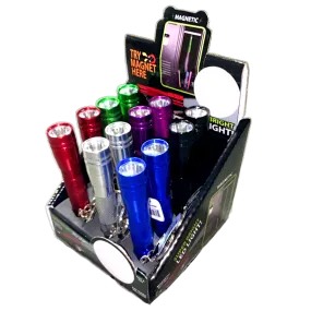 LED Flashlight Key Chain - 12 Pieces Per Retail Ready Display 28574