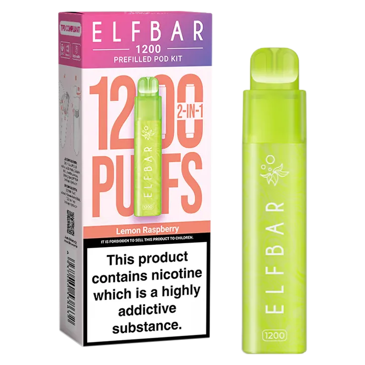 Lemon Raspberry Elfbar 1200 Pod Kit