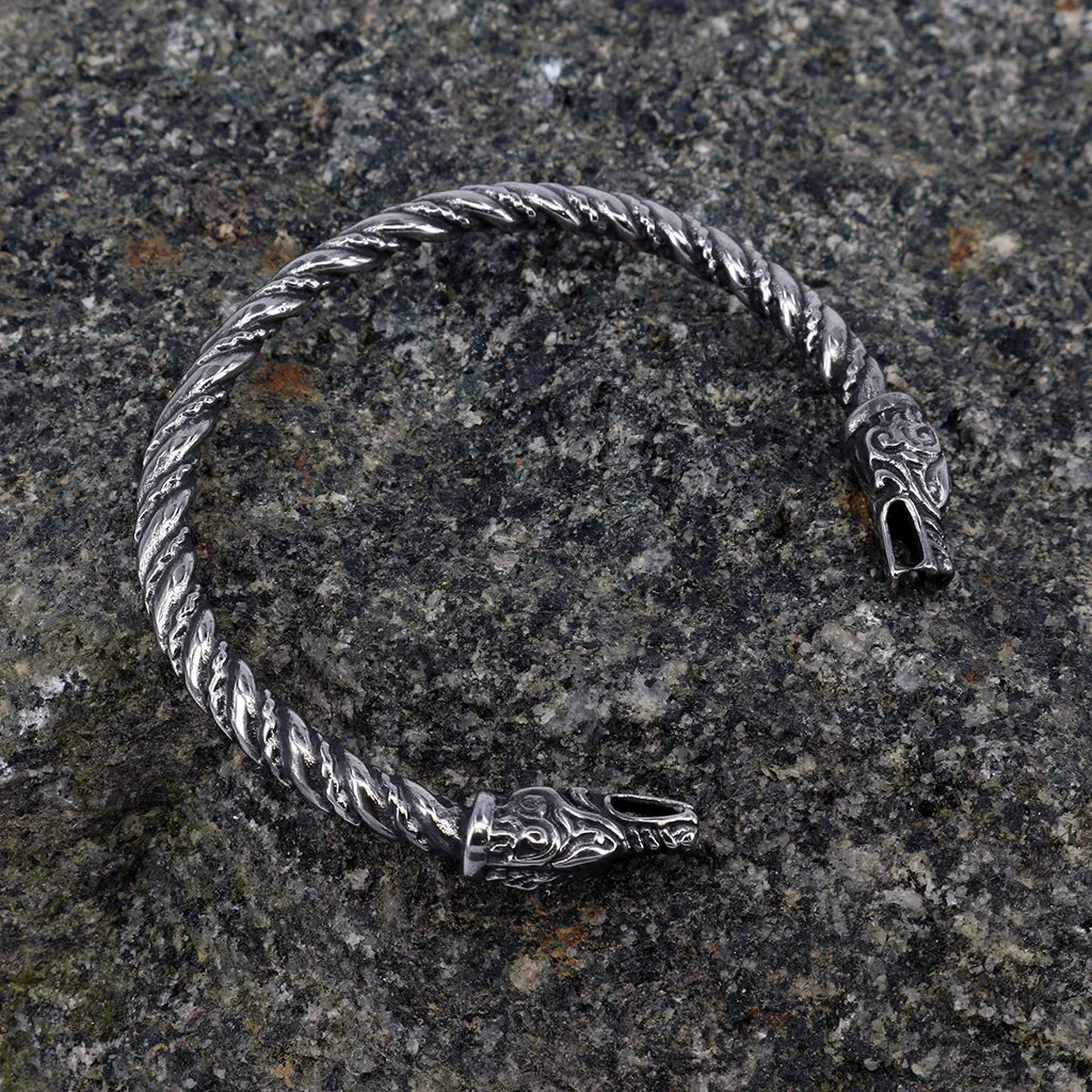 Lindworm Armring, Stainless Steel