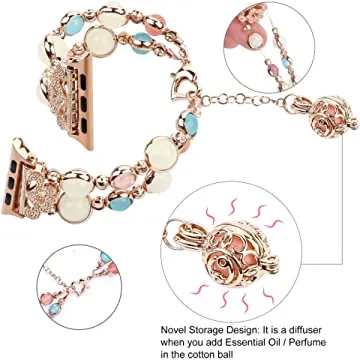 Luminous Beaded Bracelet Band For Apple Watch Multiple Colors Available