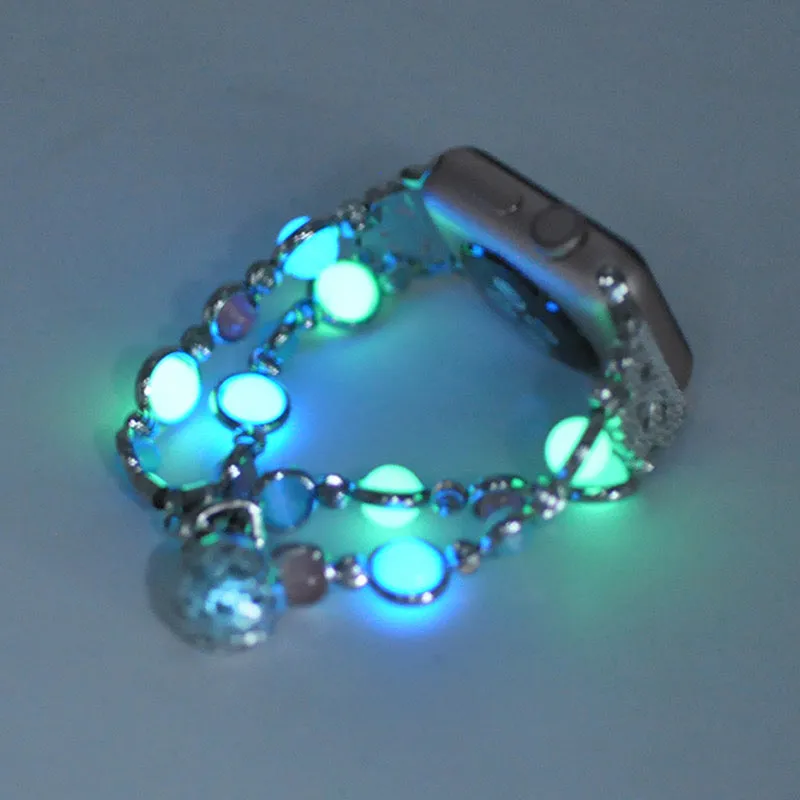 Luminous Beaded Bracelet Band For Apple Watch Multiple Colors Available