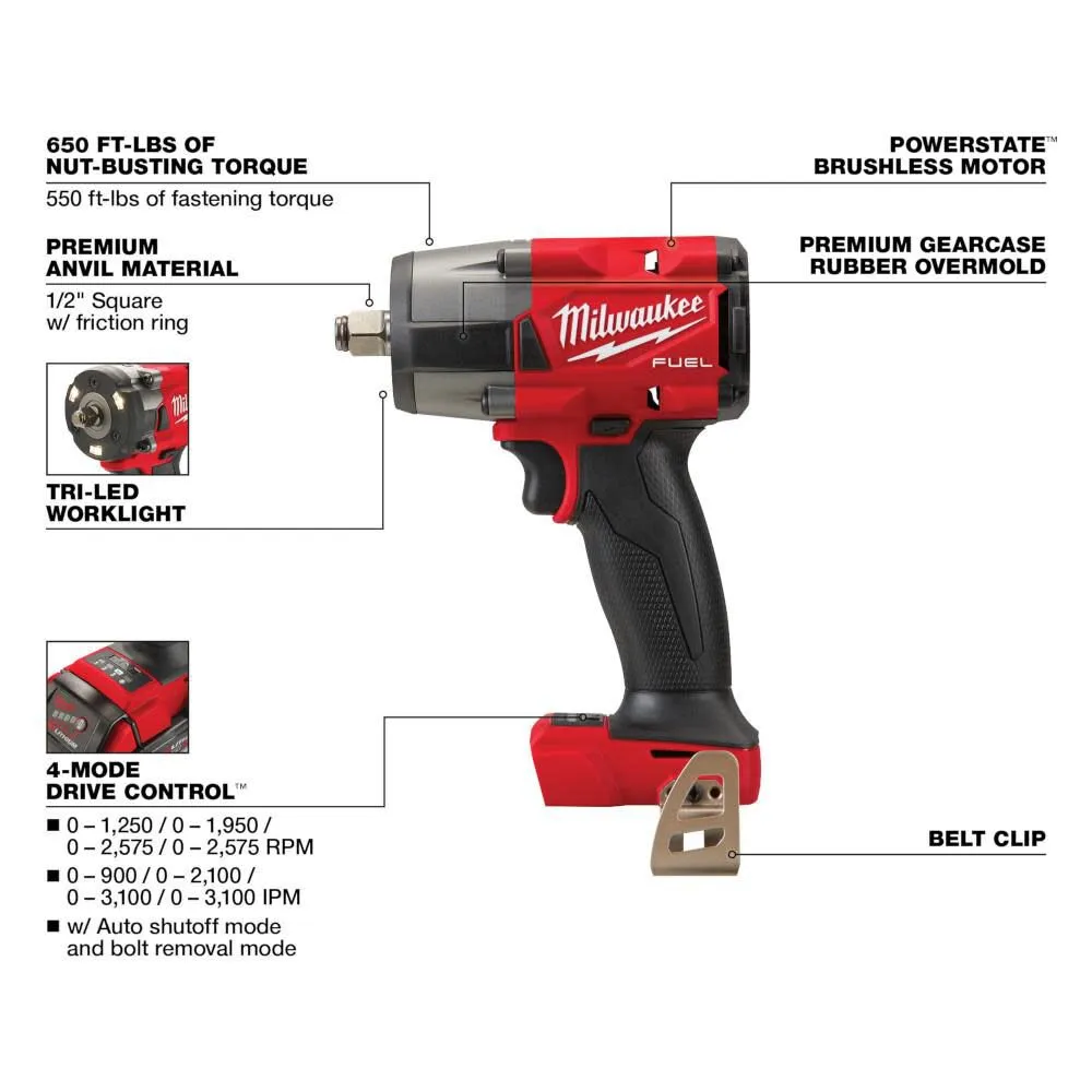 Milwaukee 3697-27 Fuel 7-Tool Combo Kit